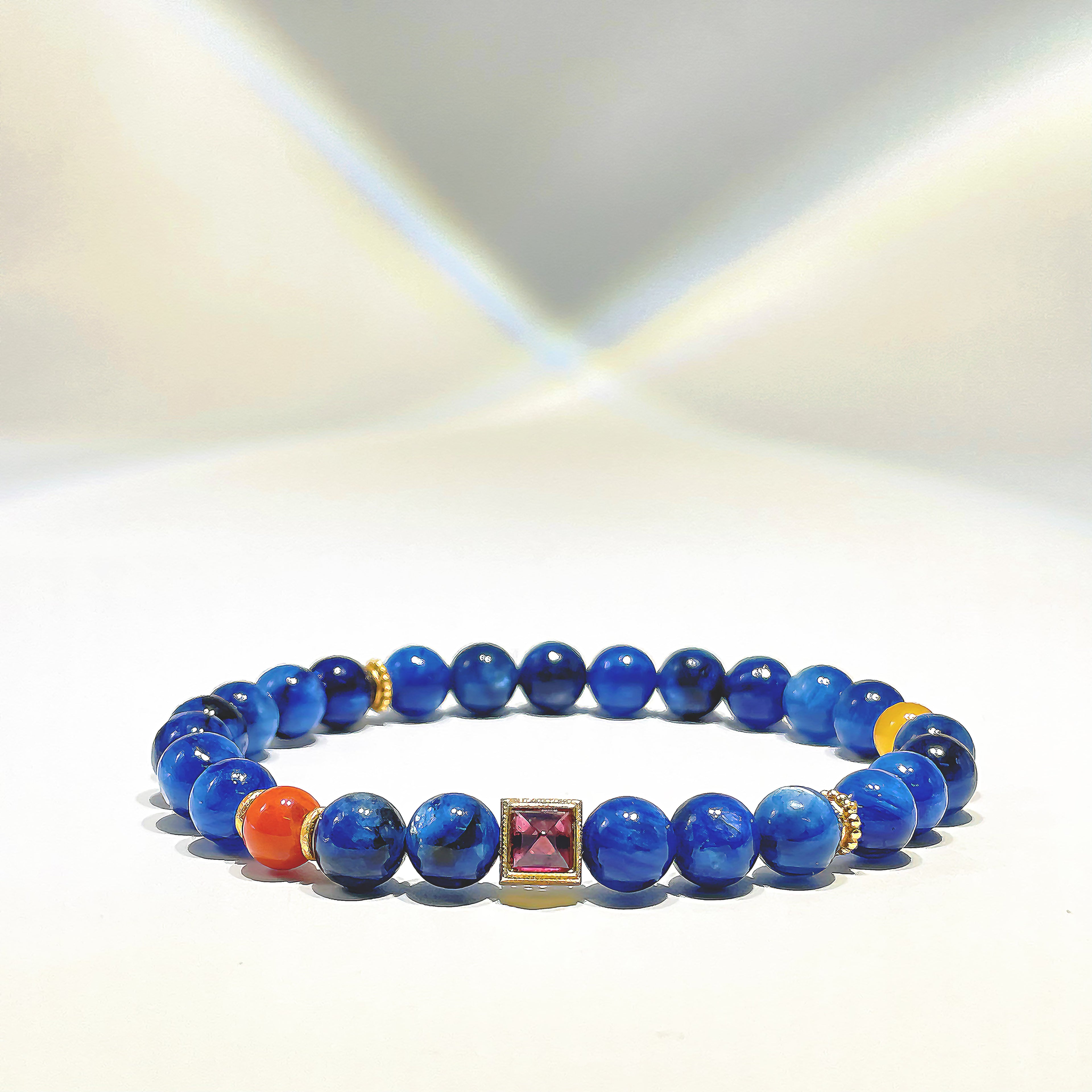 EnergyShine Natural Kyanite and Red Agate Bracelet - EnergyShine