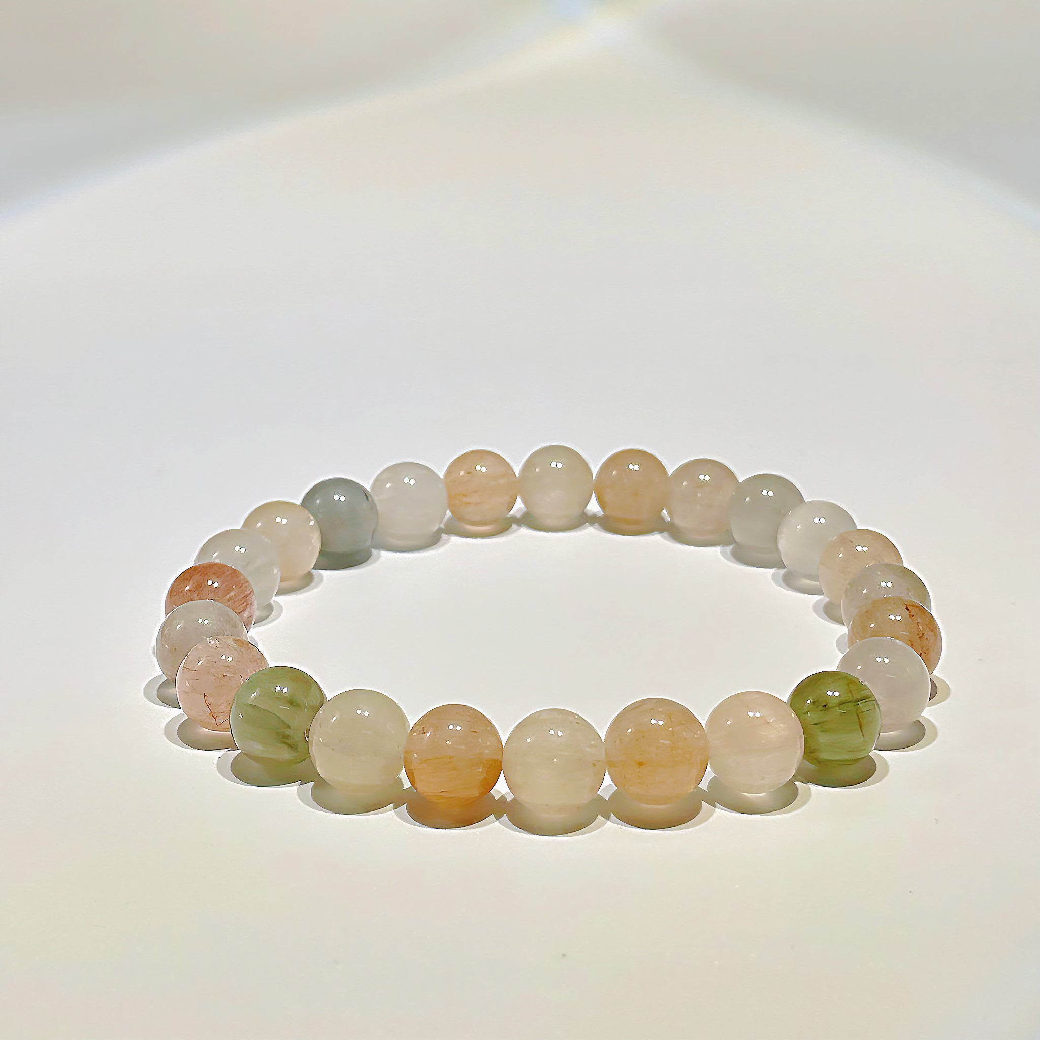 EnergyShine Delicate Pastel Rabbit Hair Quartz Bracelet - EnergyShine