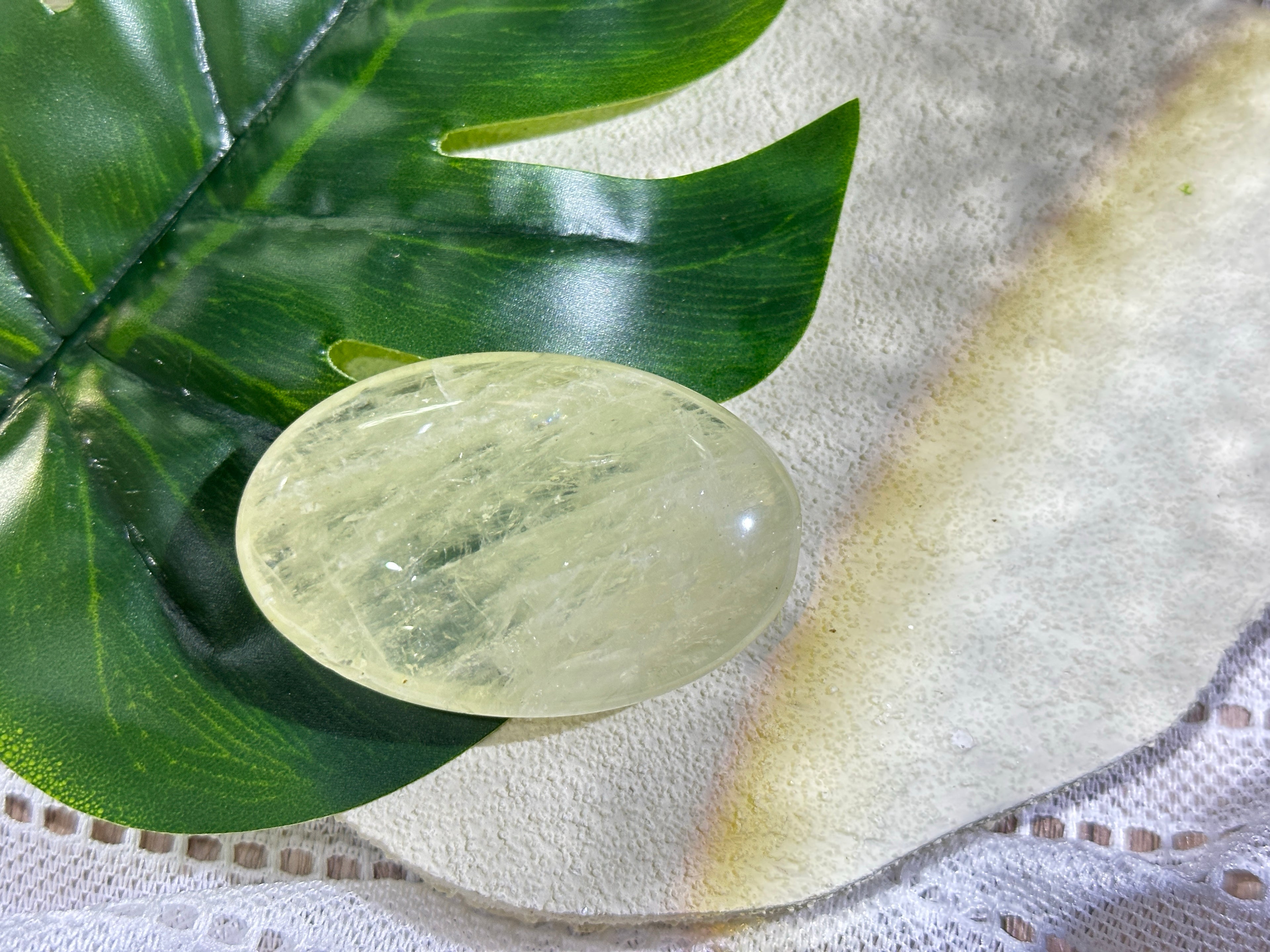EnergyShine Raw Citrine Palm Stone