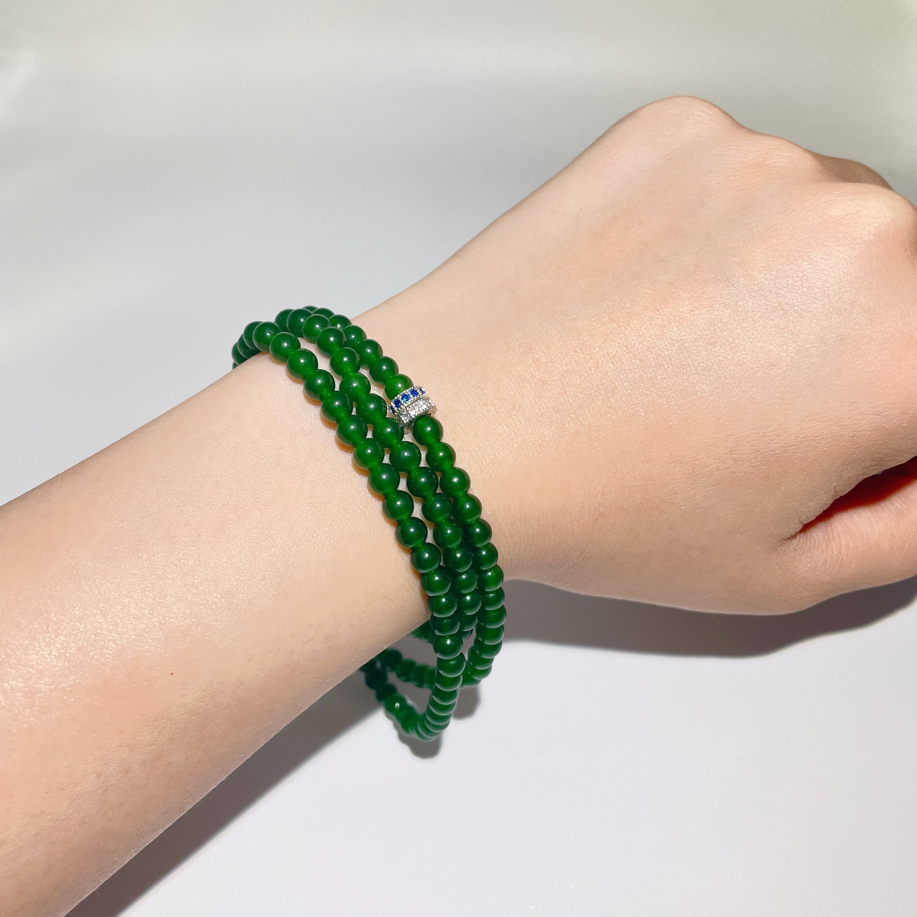 Energyshine Natural Guatemalan Ice-Type Jadeite Beaded Necklace/Bracelet - EnergyShine