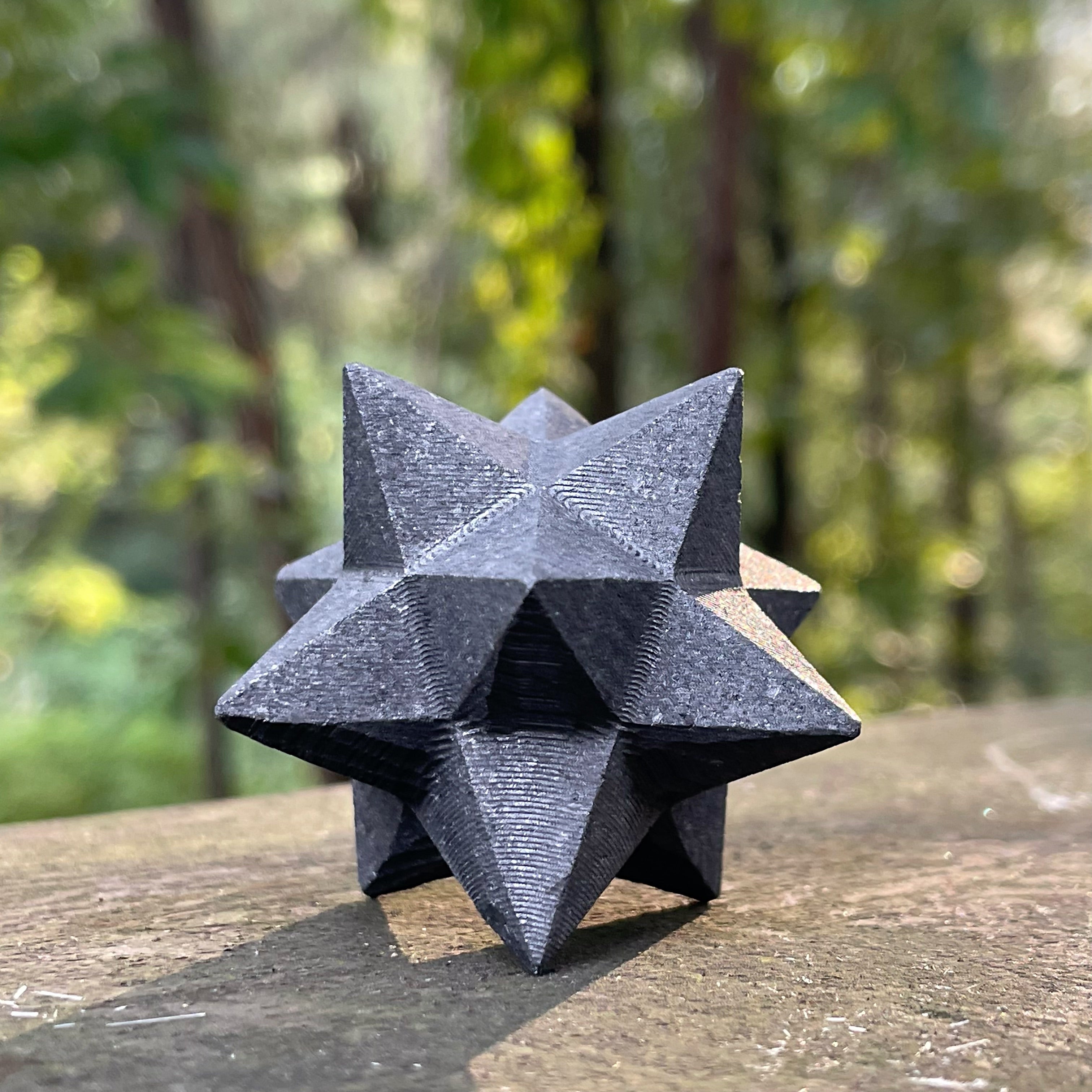 Energyshine Natural Shungite Merkaba Star Generator | Raw Crystal Energy Sculpture for Energetic Protection, Grounding & Spiritual Balance