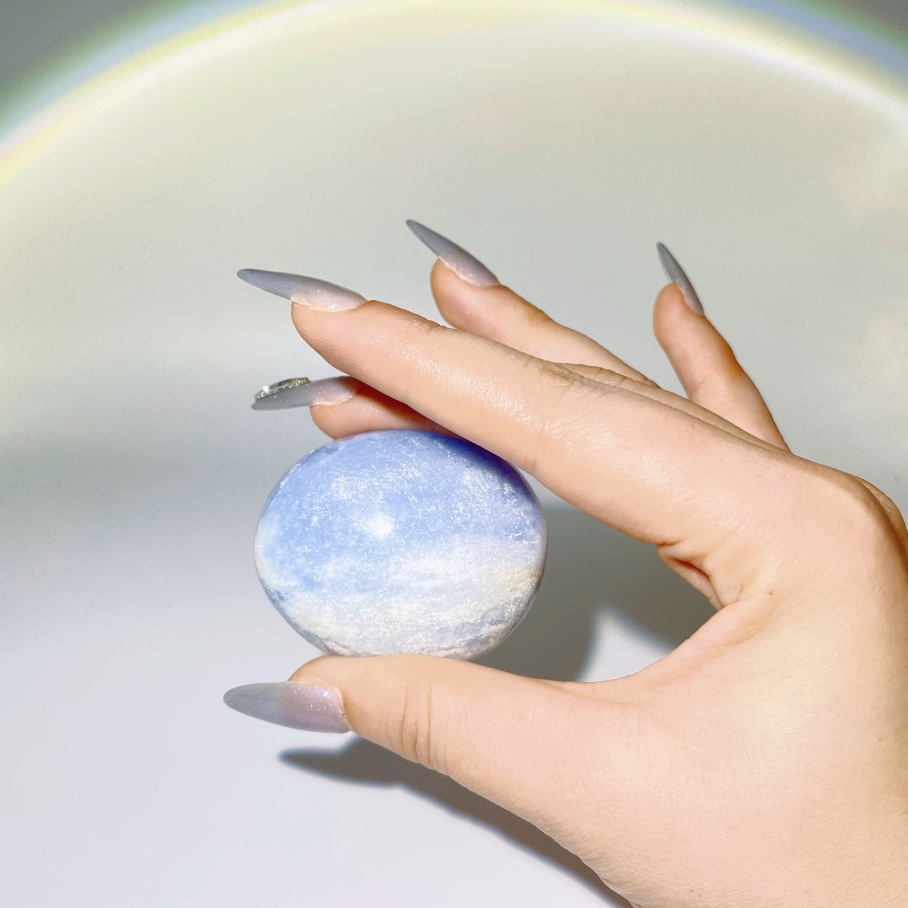 EnergyShine Natural Lapis Lazuli Palm Stone | Oval Polished Hand Therapy Stone 🌊💎 - EnergyShine