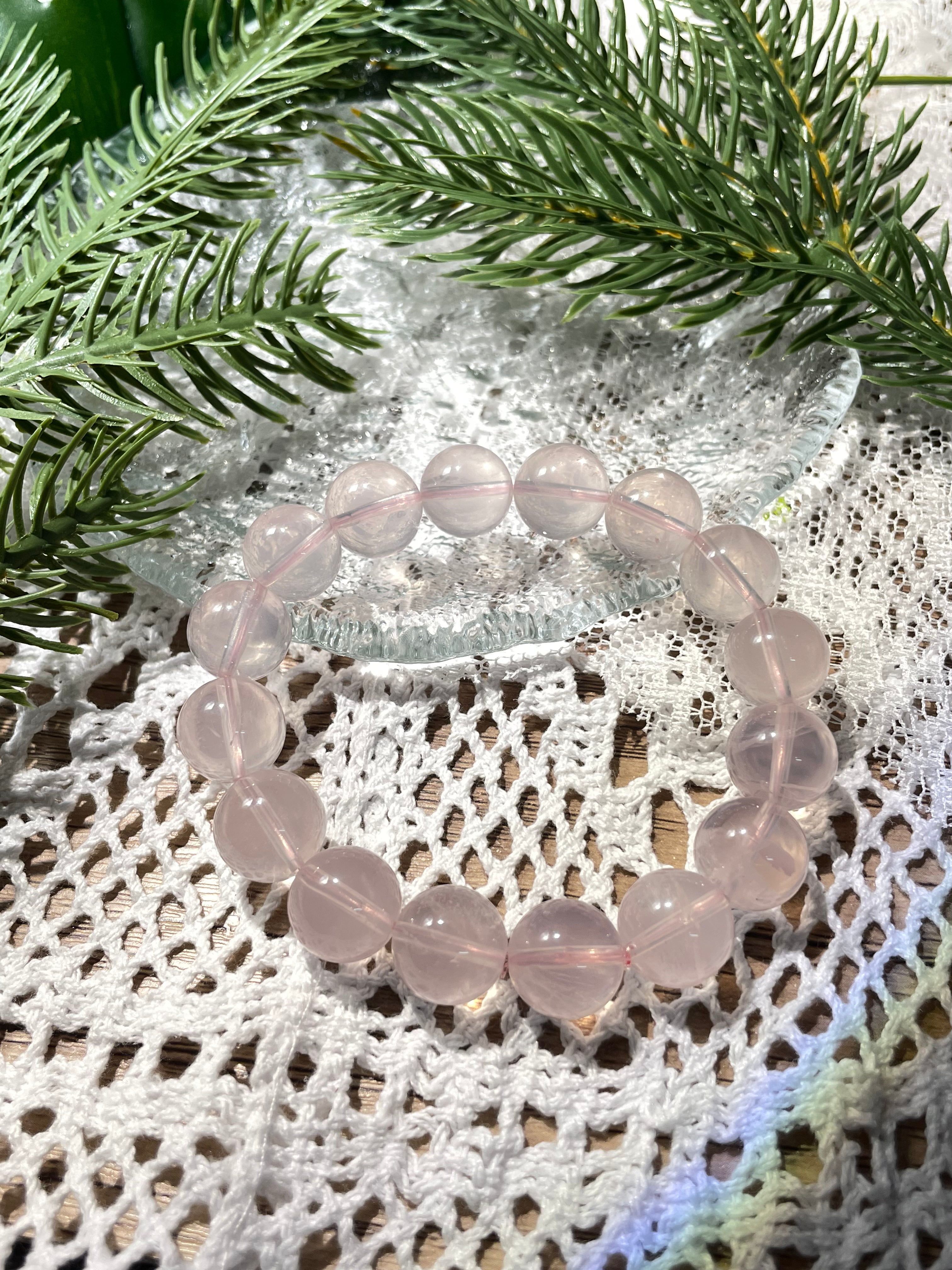 Energyshine Natural Pink Star Quartz Crystal Bracelet - EnergyShine