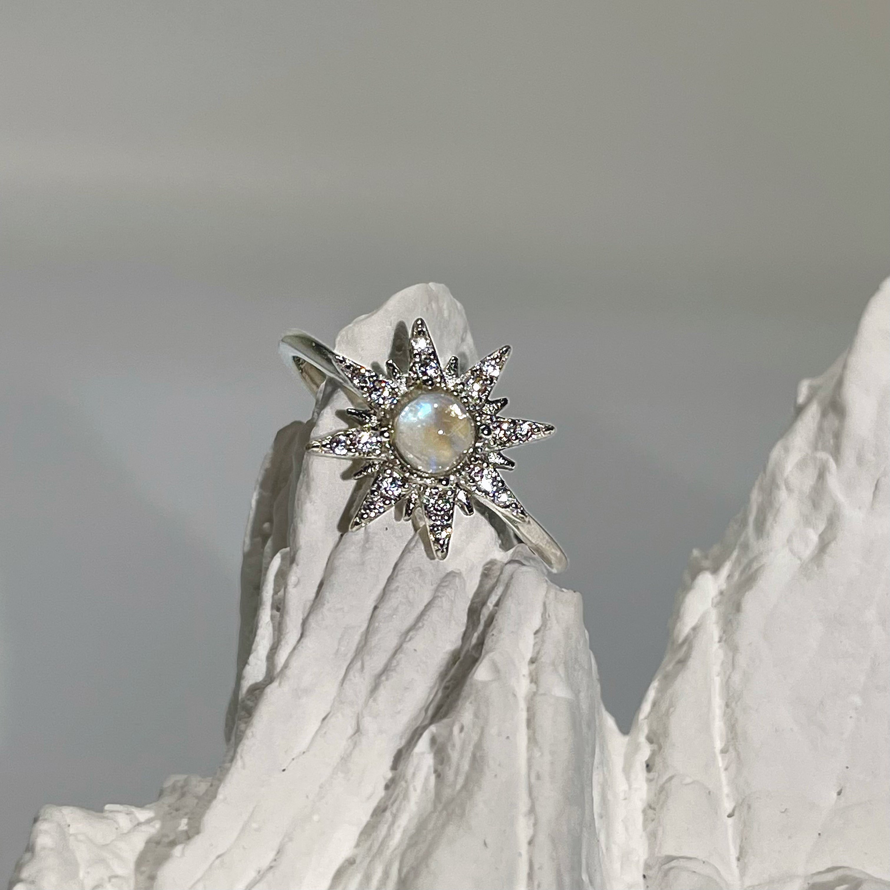 EnergyShine Natural Blue Moonstone Ring - EnergyShine