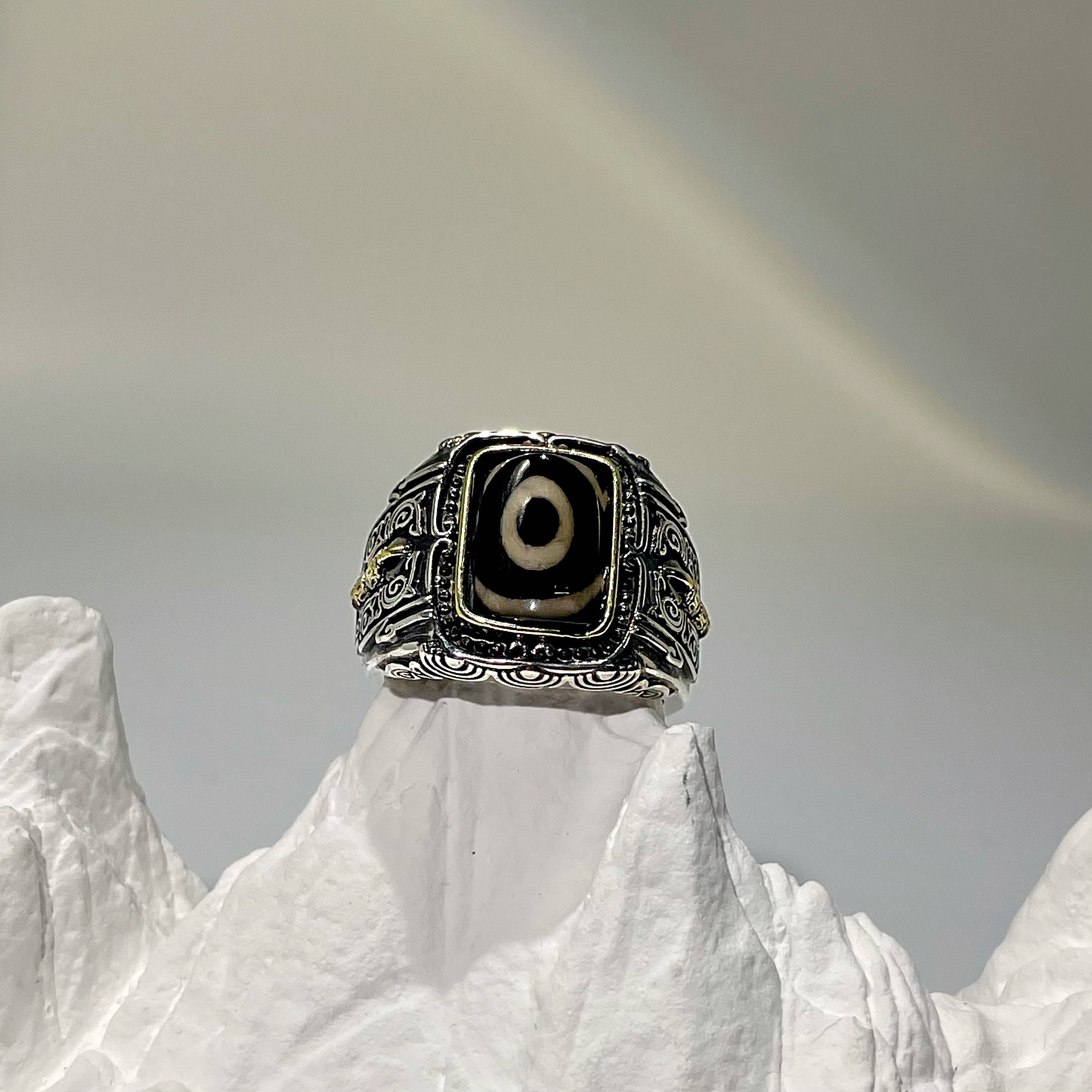 EnergyShine Tibetan Dzi Sliding Ring (Adjustable Size) - EnergyShine