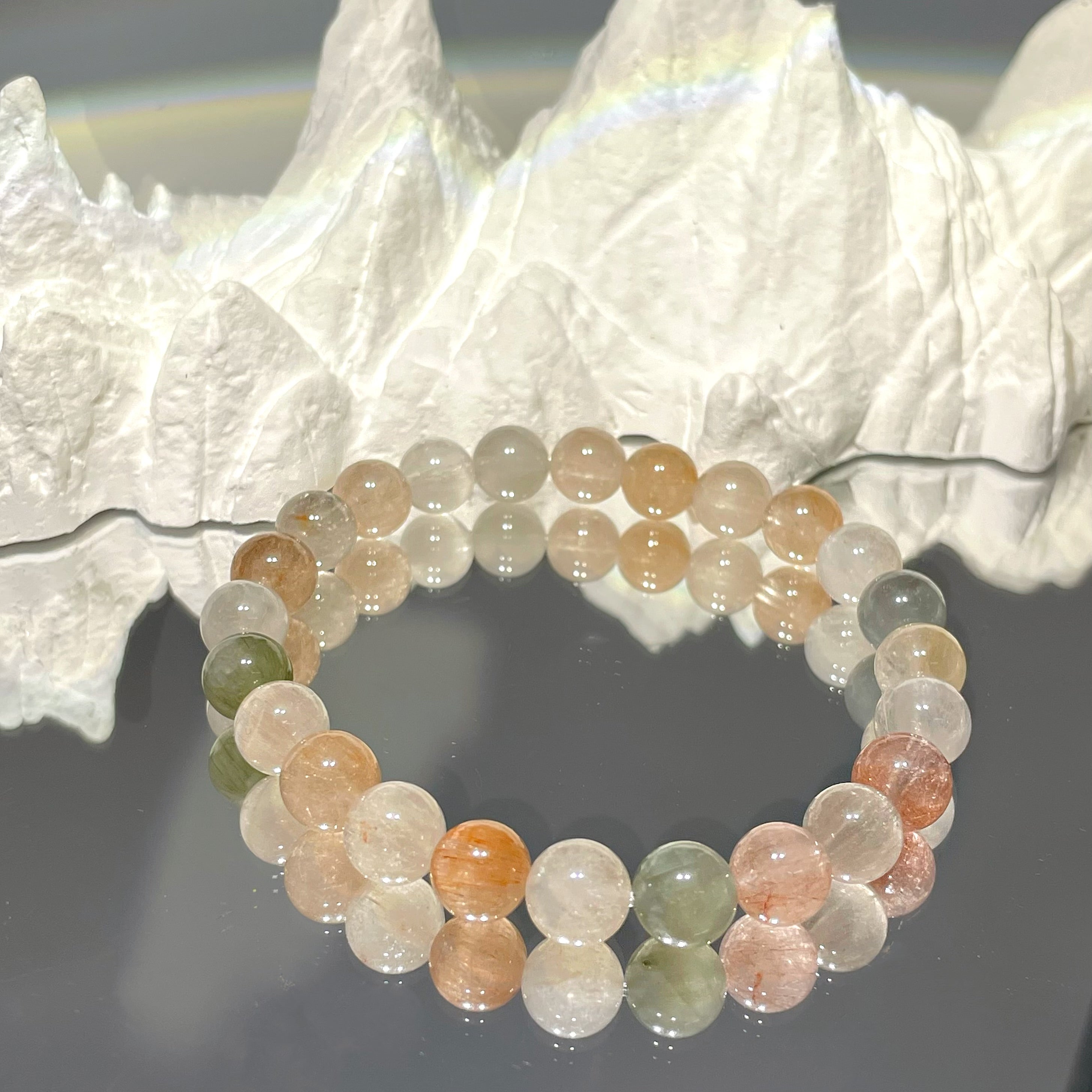 EnergyShine Delicate Pastel Rabbit Hair Quartz Bracelet - EnergyShine