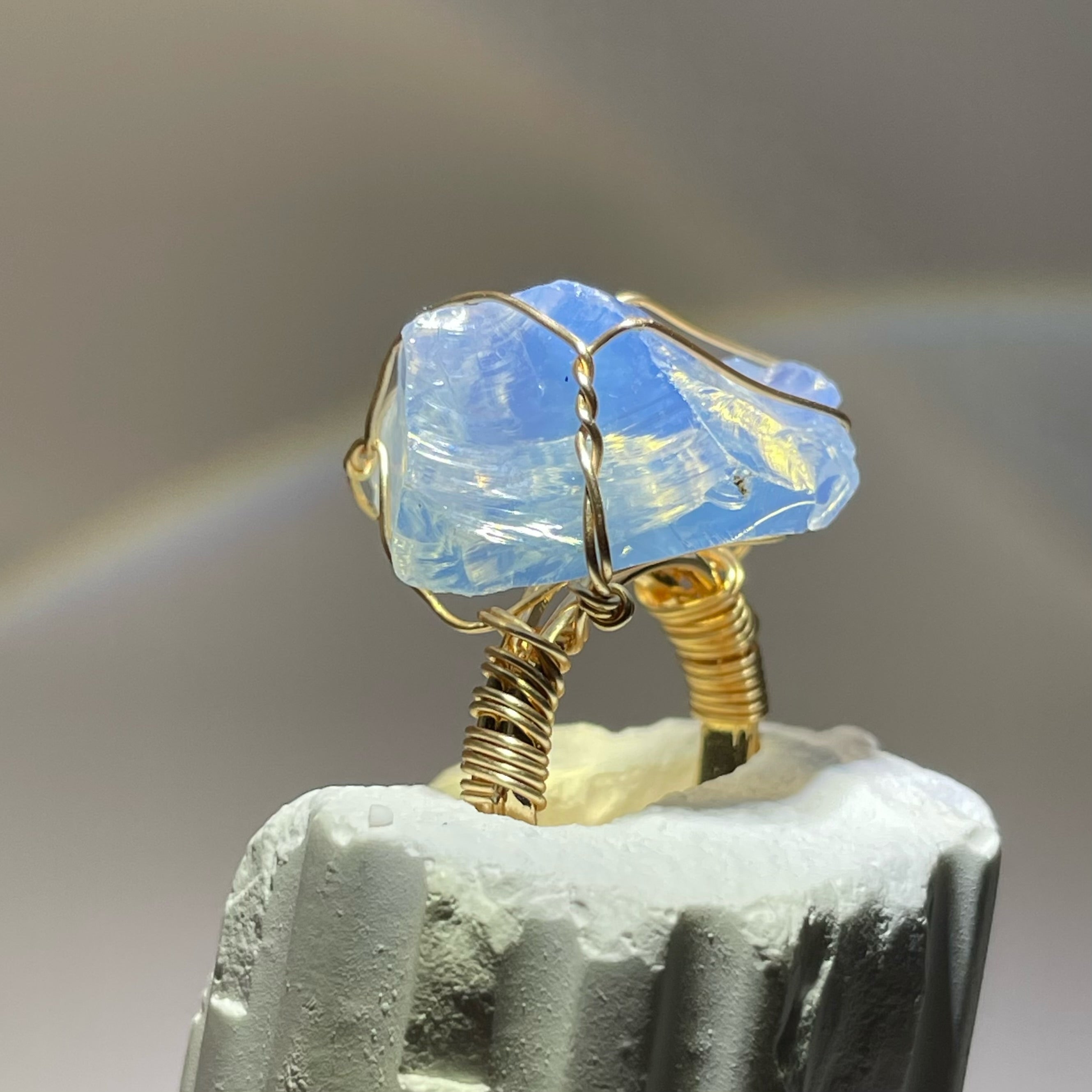 EnergyShine Natural Irregular Opal Ring - EnergyShine