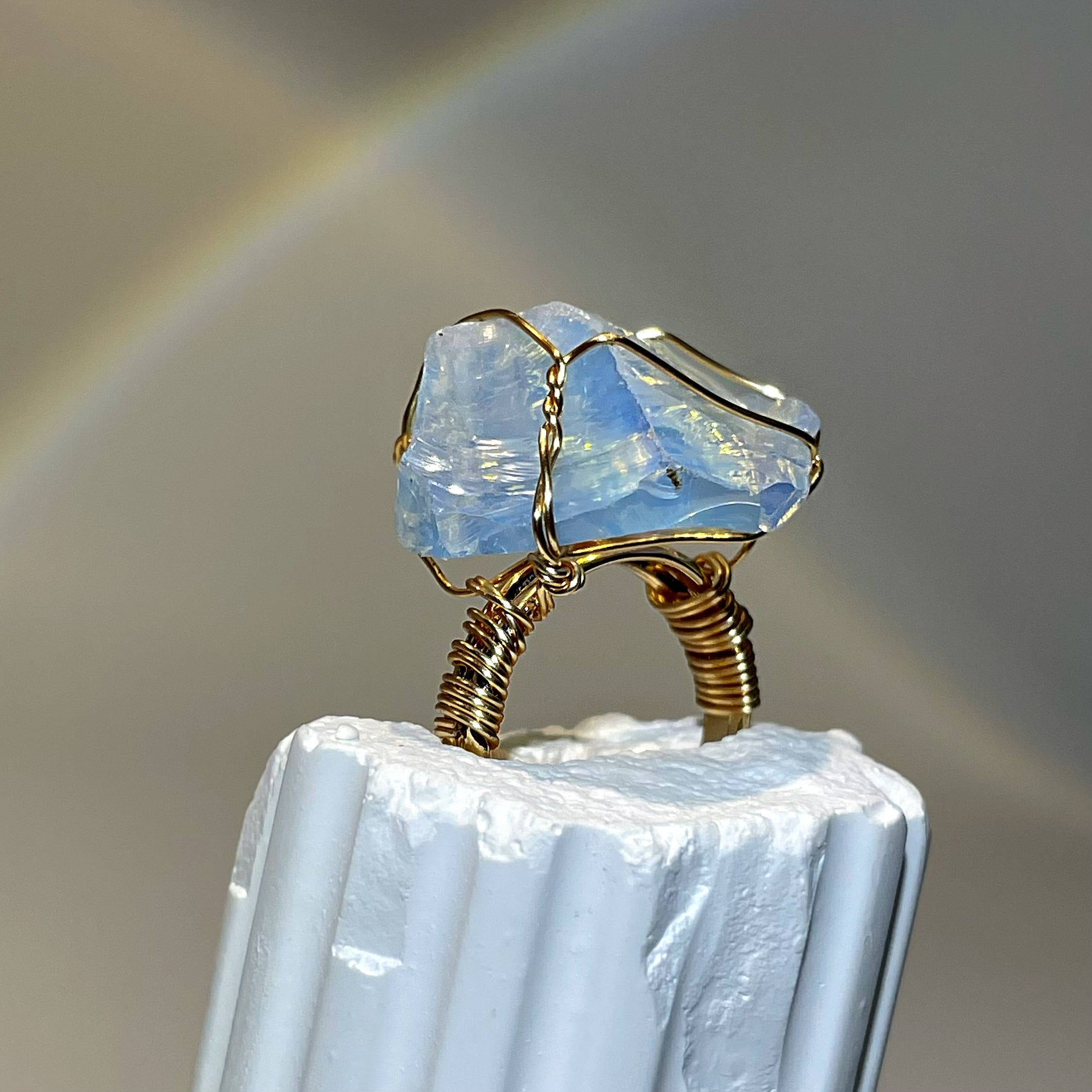 EnergyShine Natural Irregular Opal Ring - EnergyShine