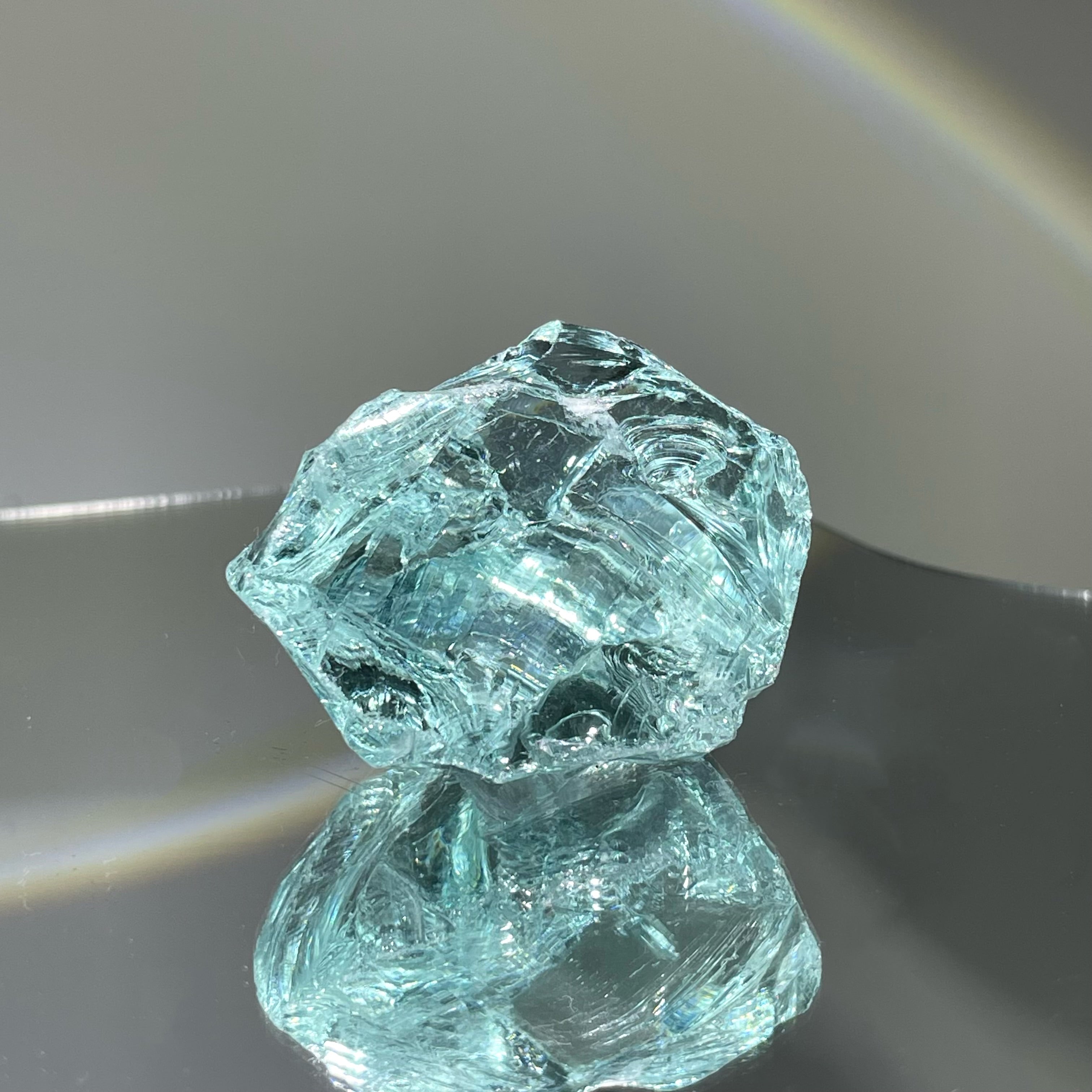 Natural Lake Blue Raw Glass Stone - EnergyShine