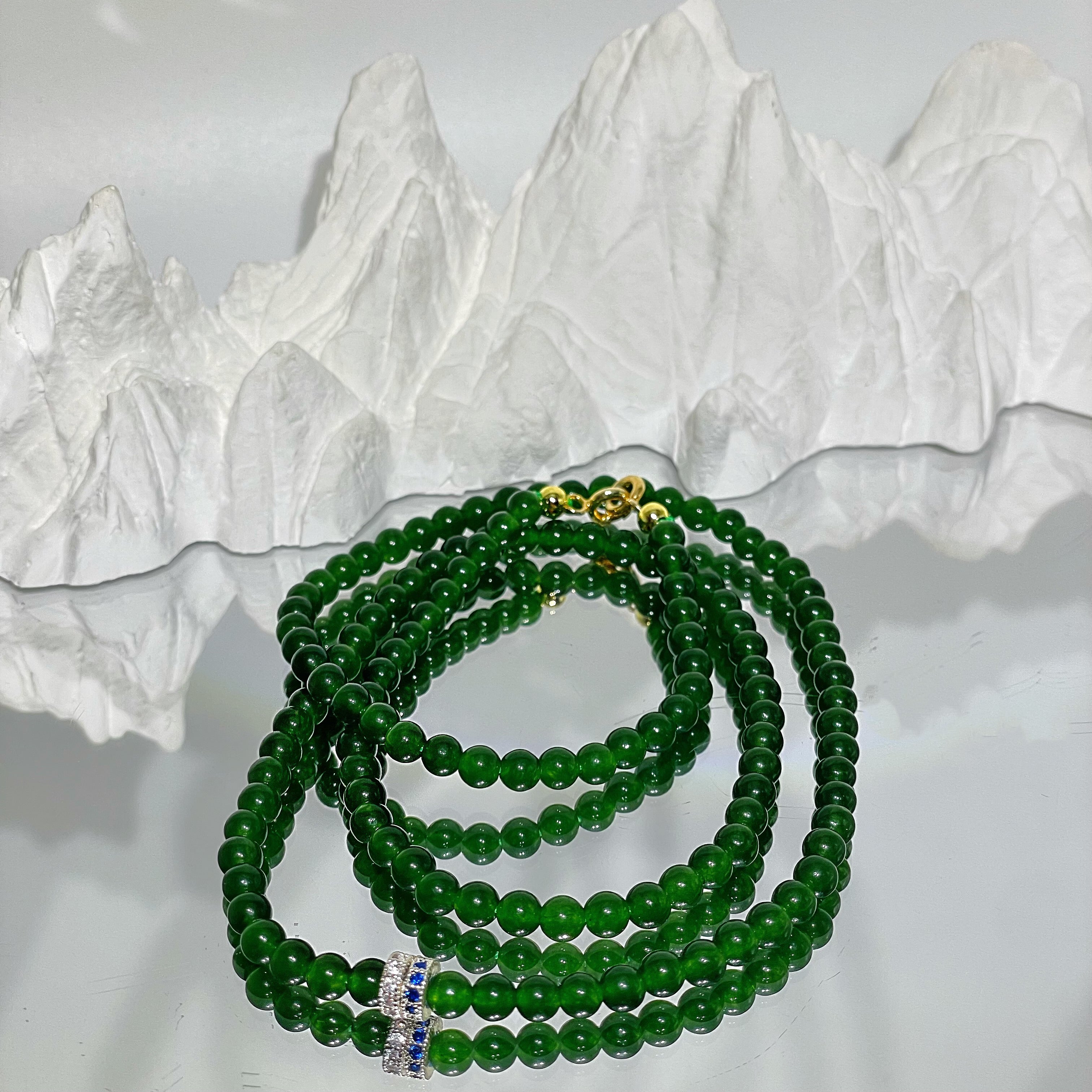 Energyshine Natural Guatemalan Ice-Type Jadeite Beaded Necklace/Bracelet - EnergyShine