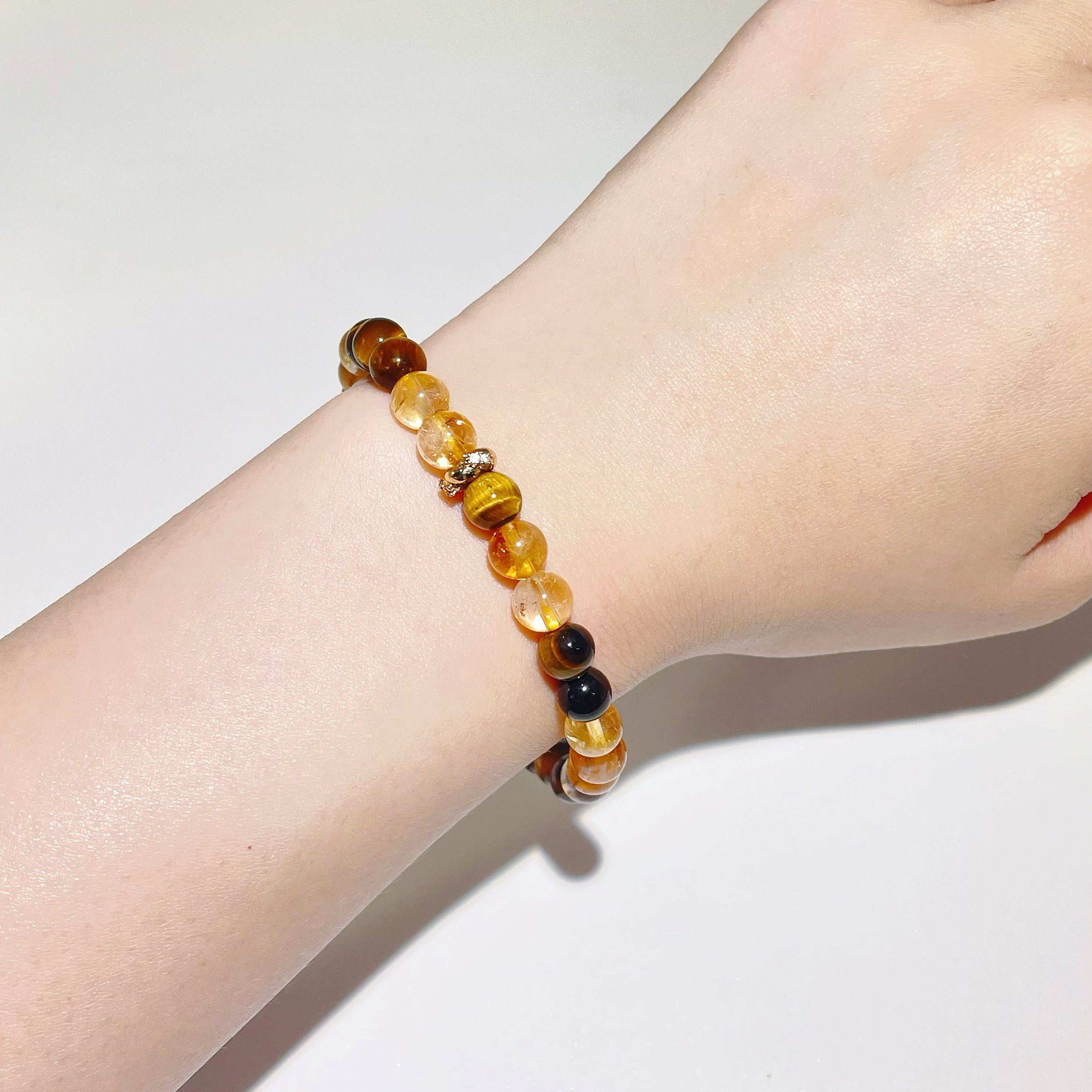Energyshine Natural Citrine & Golden Healer Quartz & Tiger Eye Bracelet - EnergyShine