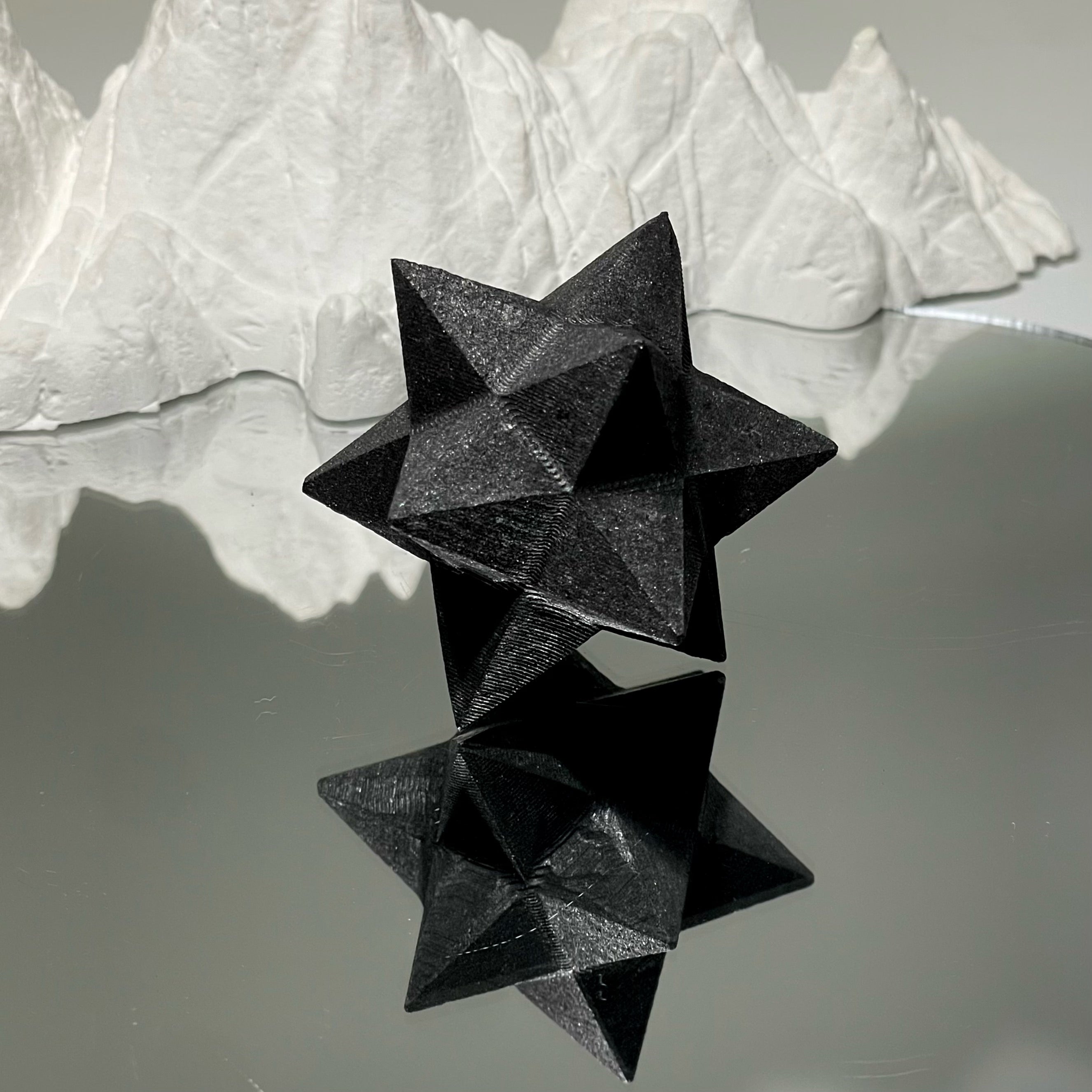 Energyshine Natural Shungite Merkaba Star Generator | Raw Crystal Energy Sculpture for Energetic Protection, Grounding & Spiritual Balance - EnergyShine