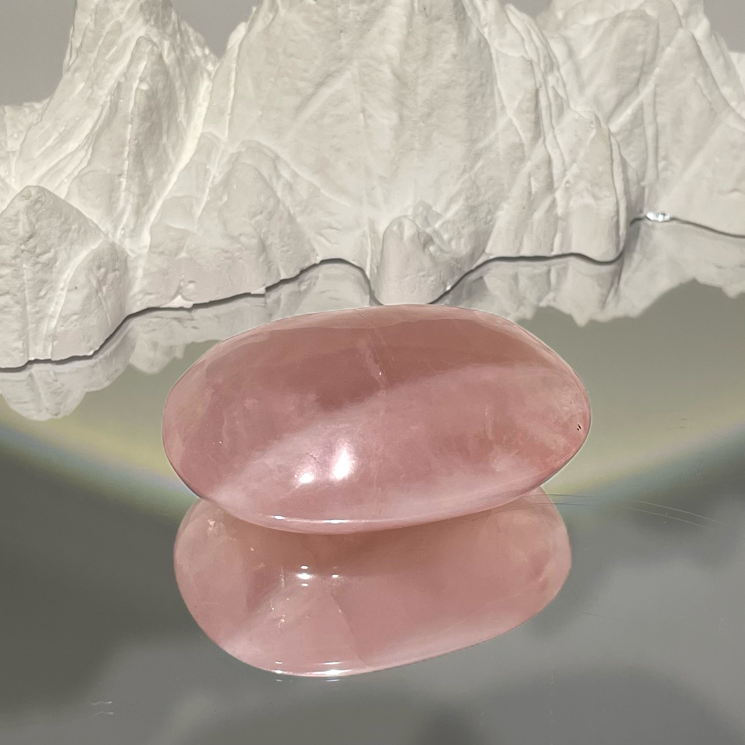 EnergyShine Natural Rose Quartz Palm Stone| Promotes Self-love - EnergyShine