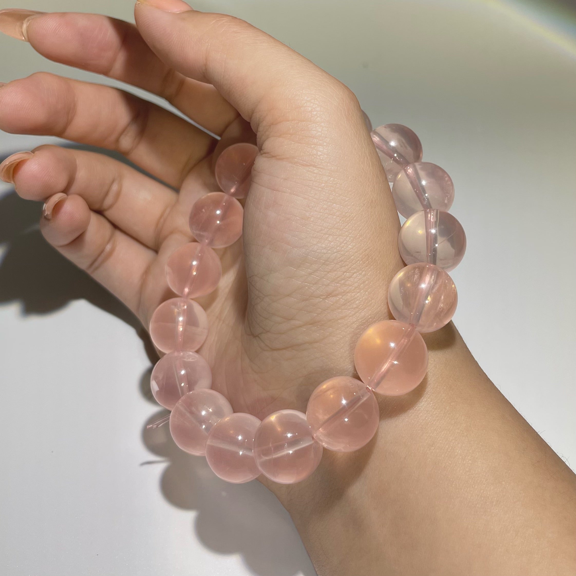 Energyshine Natural Pink Star Quartz Crystal Bracelet - EnergyShine