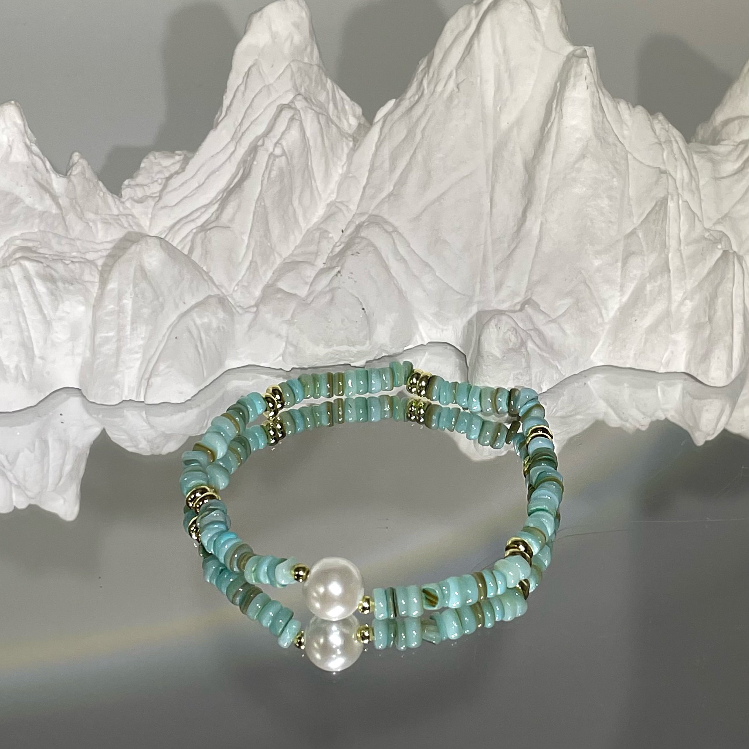 Energyshine Turquoise & Sterling Silver Beaded Bracelet - EnergyShine