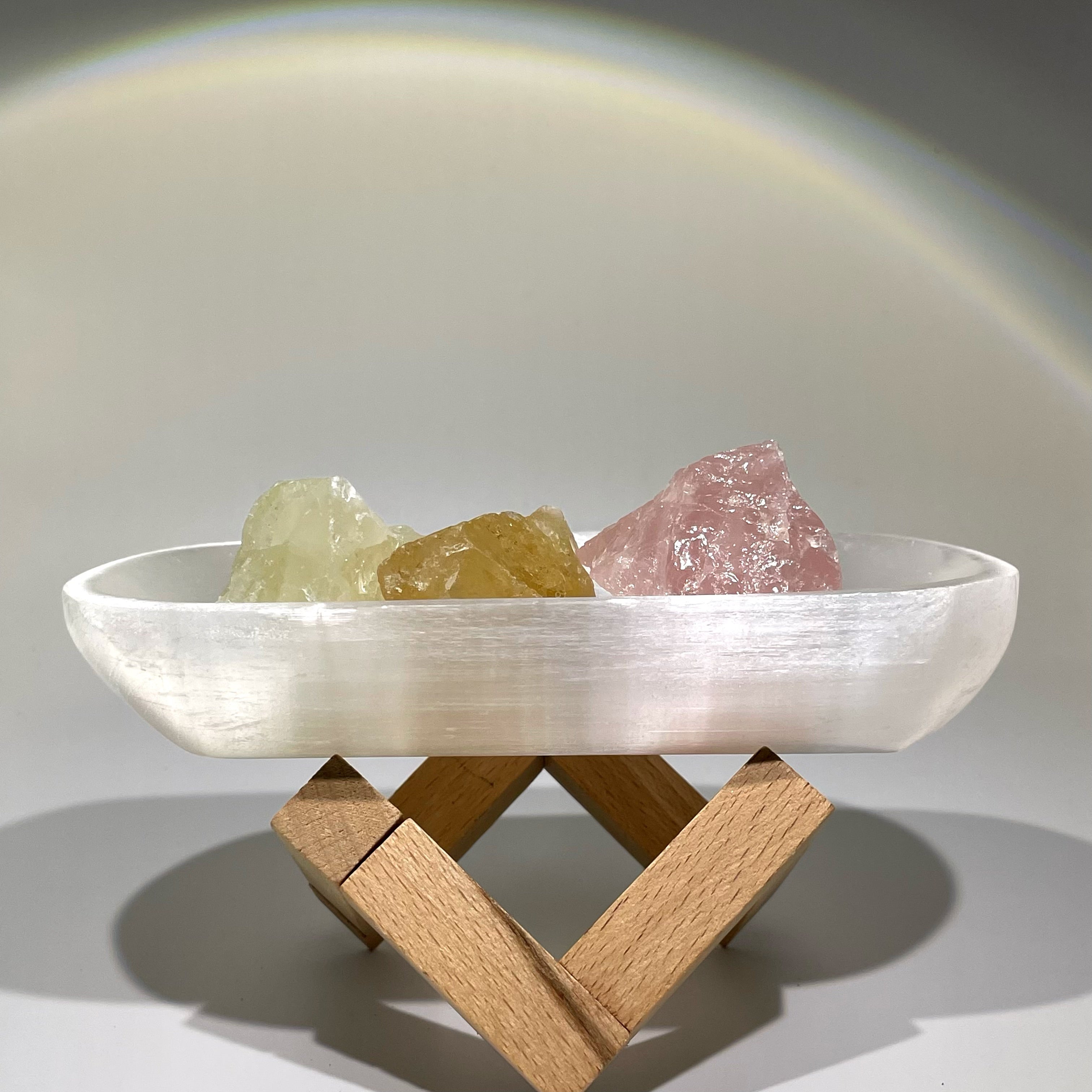EnergyShine Natural Moroccan Selenite Bowl - Detoxification / Cleansing Bowl - EnergyShine