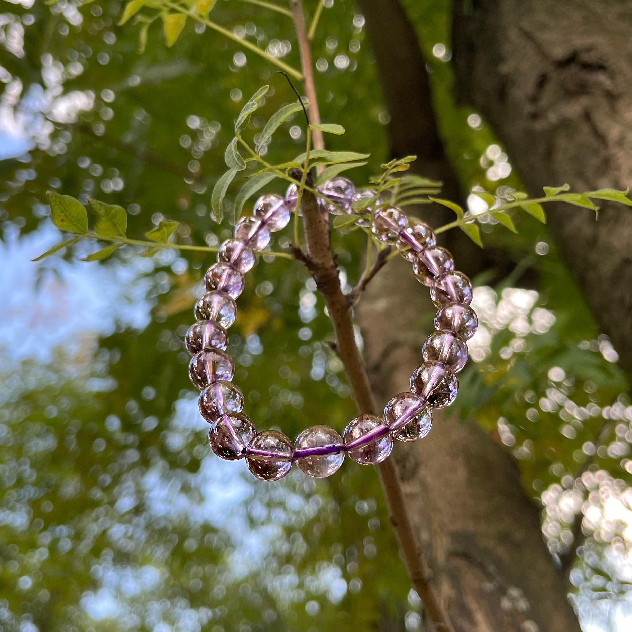 EnergyShine Ice-Clear Amethyst Bracelet - Stone of Intuition & Spiritual Protection