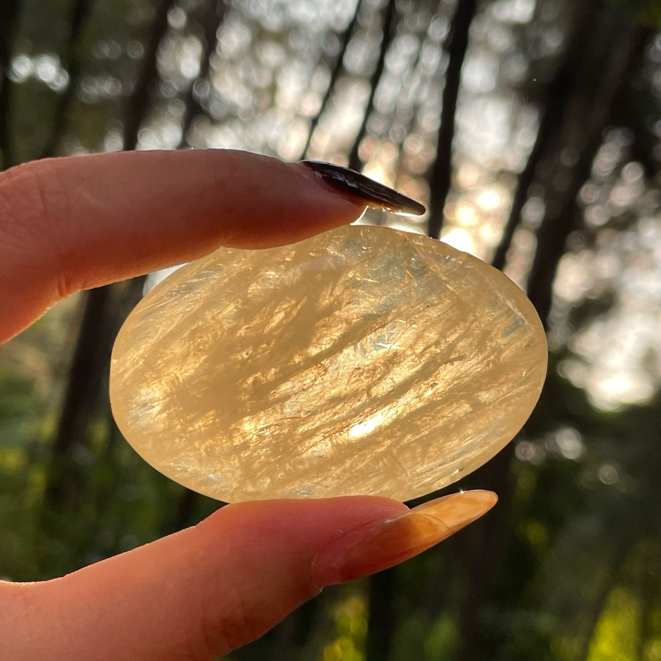 EnergyShine Raw Citrine Palm Stone