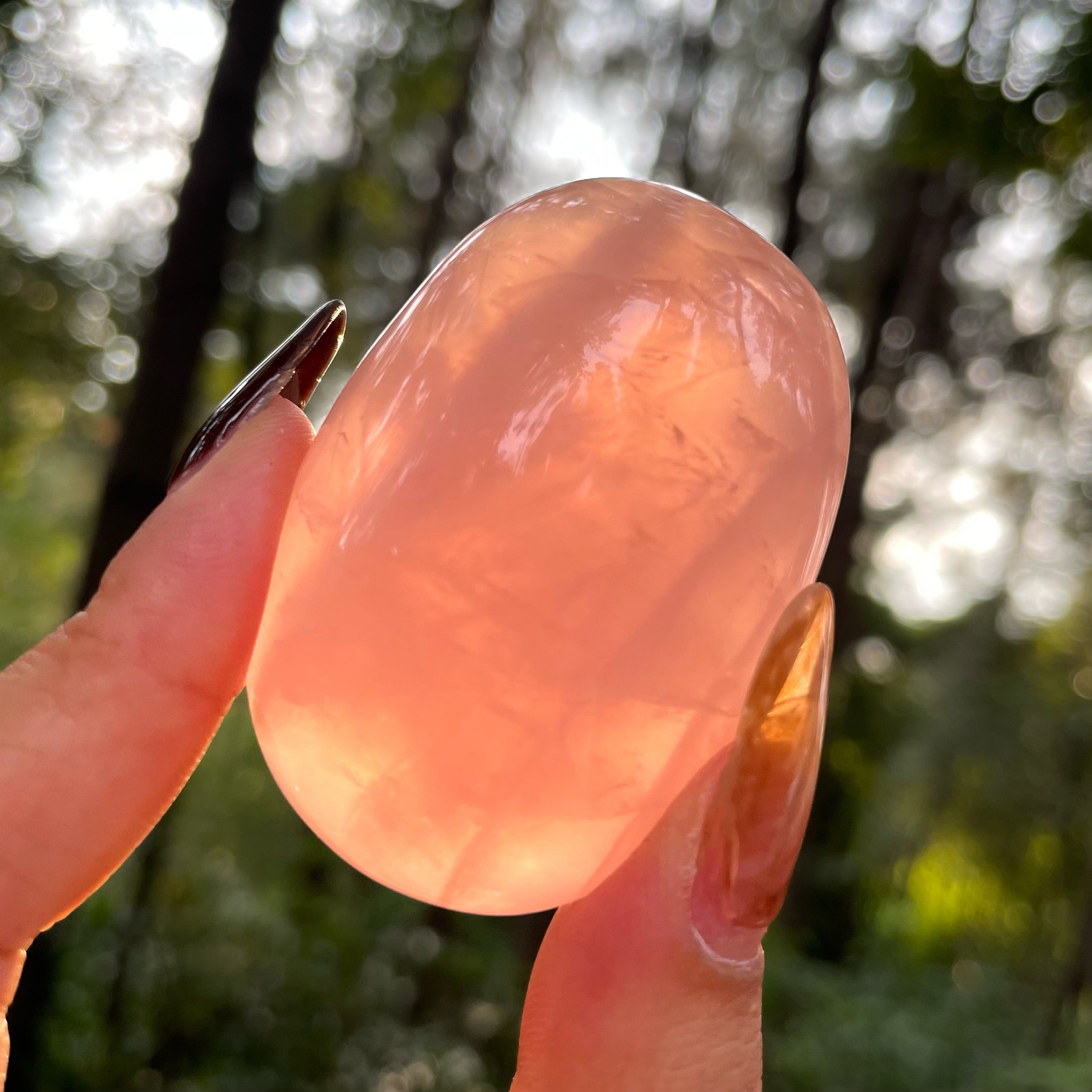 EnergyShine Natural Rose Quartz Palm Stone| Promotes Self-love