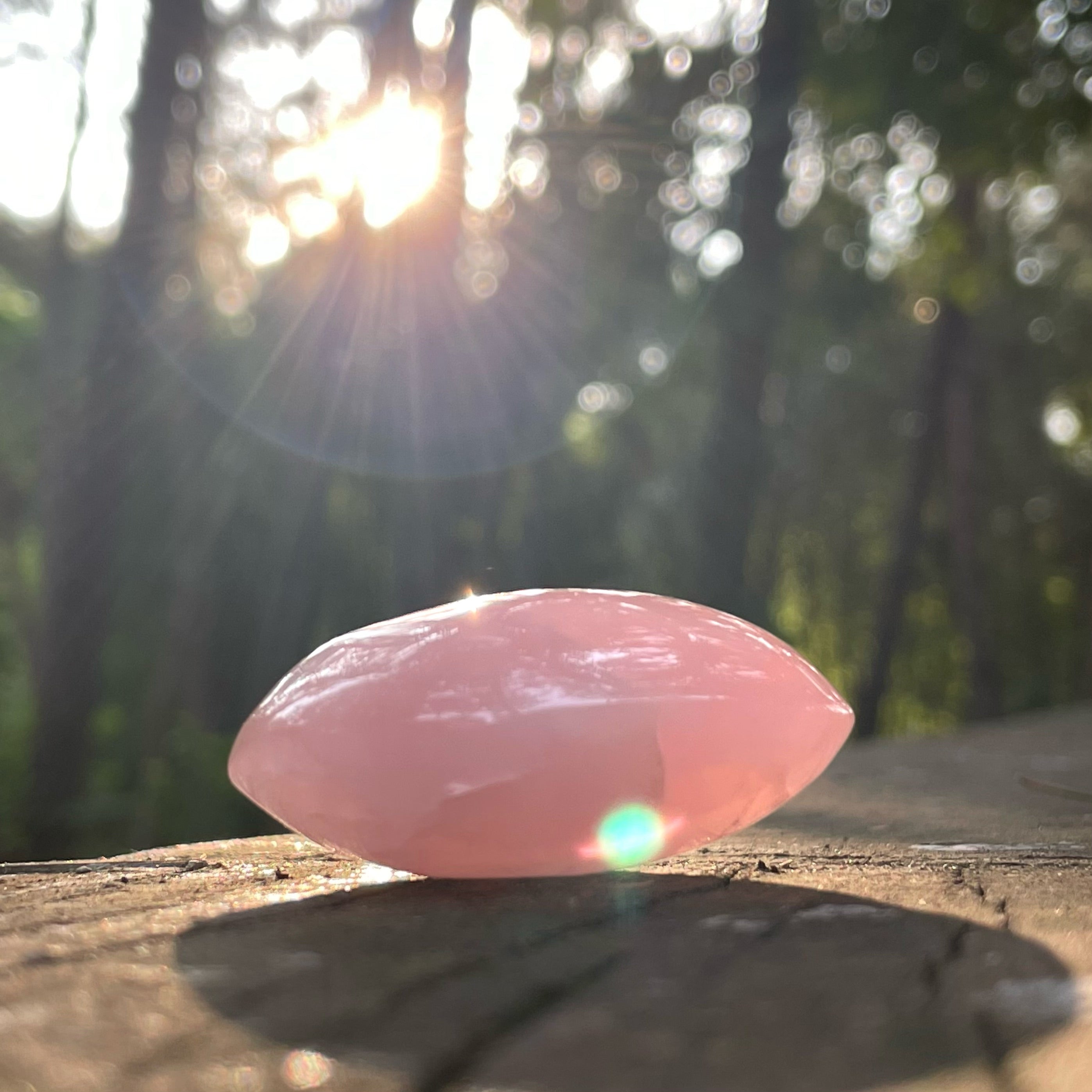 EnergyShine Natural Rose Quartz Palm Stone| Promotes Self-love