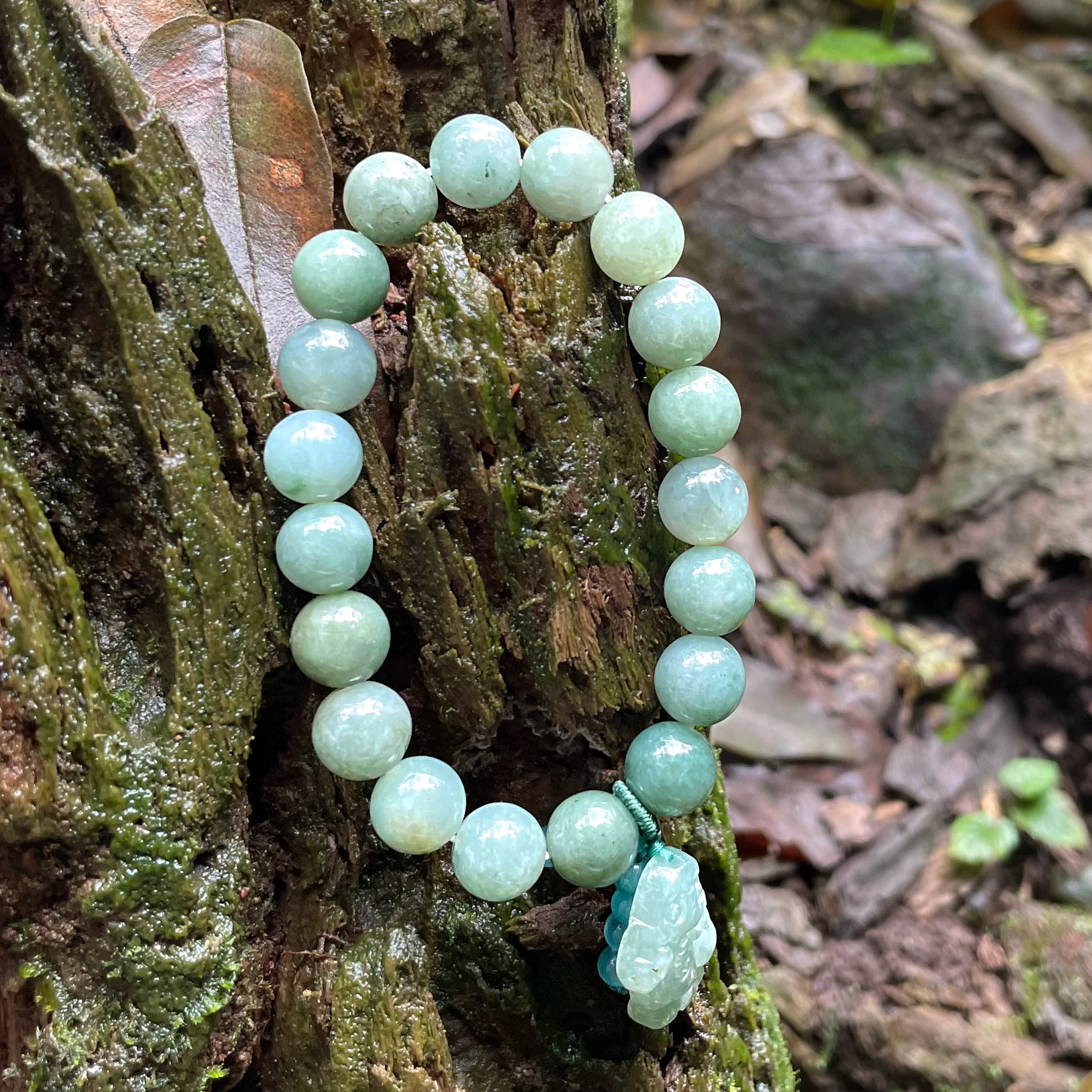 Energyshine Natural Myanmar A-Grade Jadeite Bead Bracelet | Pi Xiu Jade String Bracelet 💚