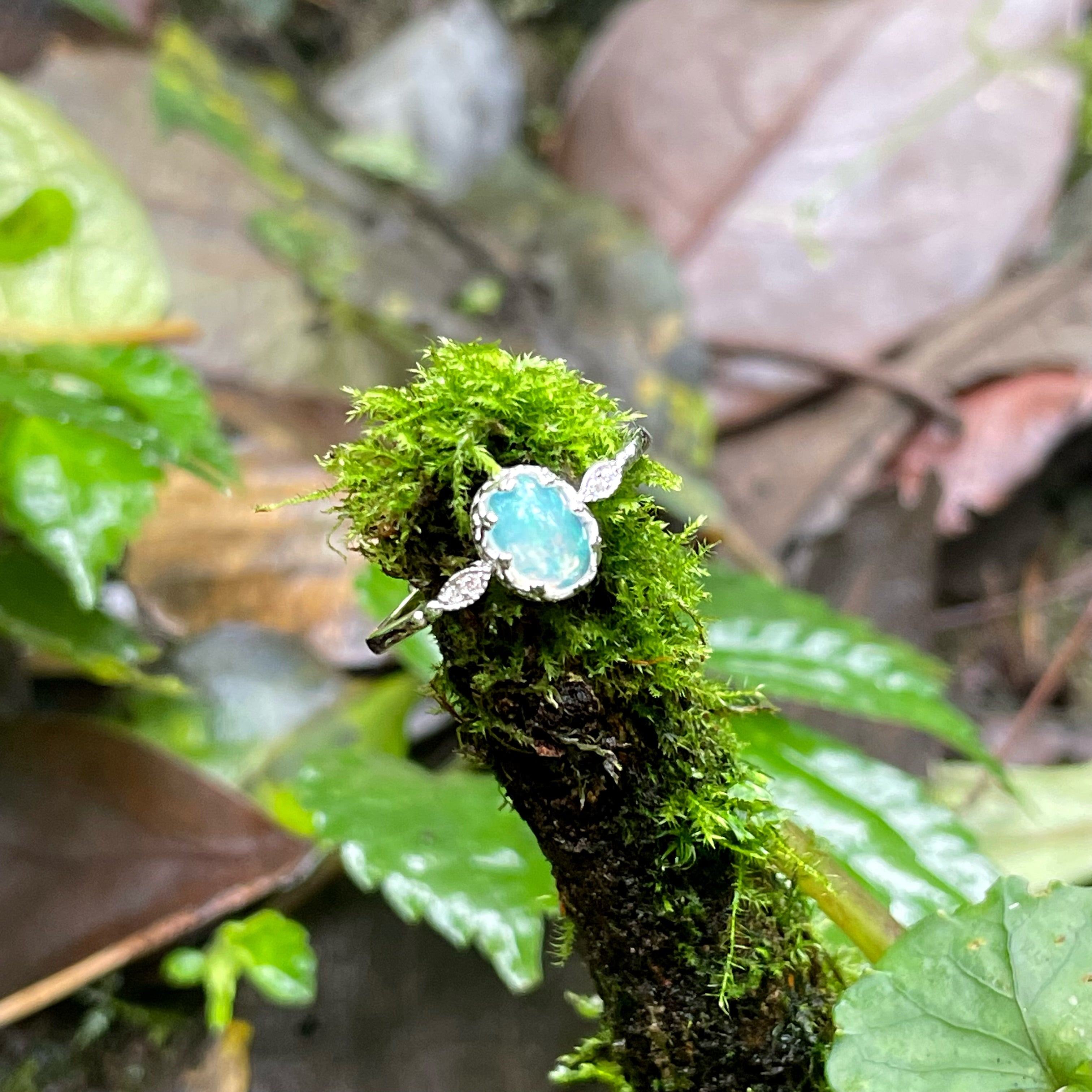 EnergyShine Real Opal Sterling Silver Ring - Stone of Inspiration & Inner Fire