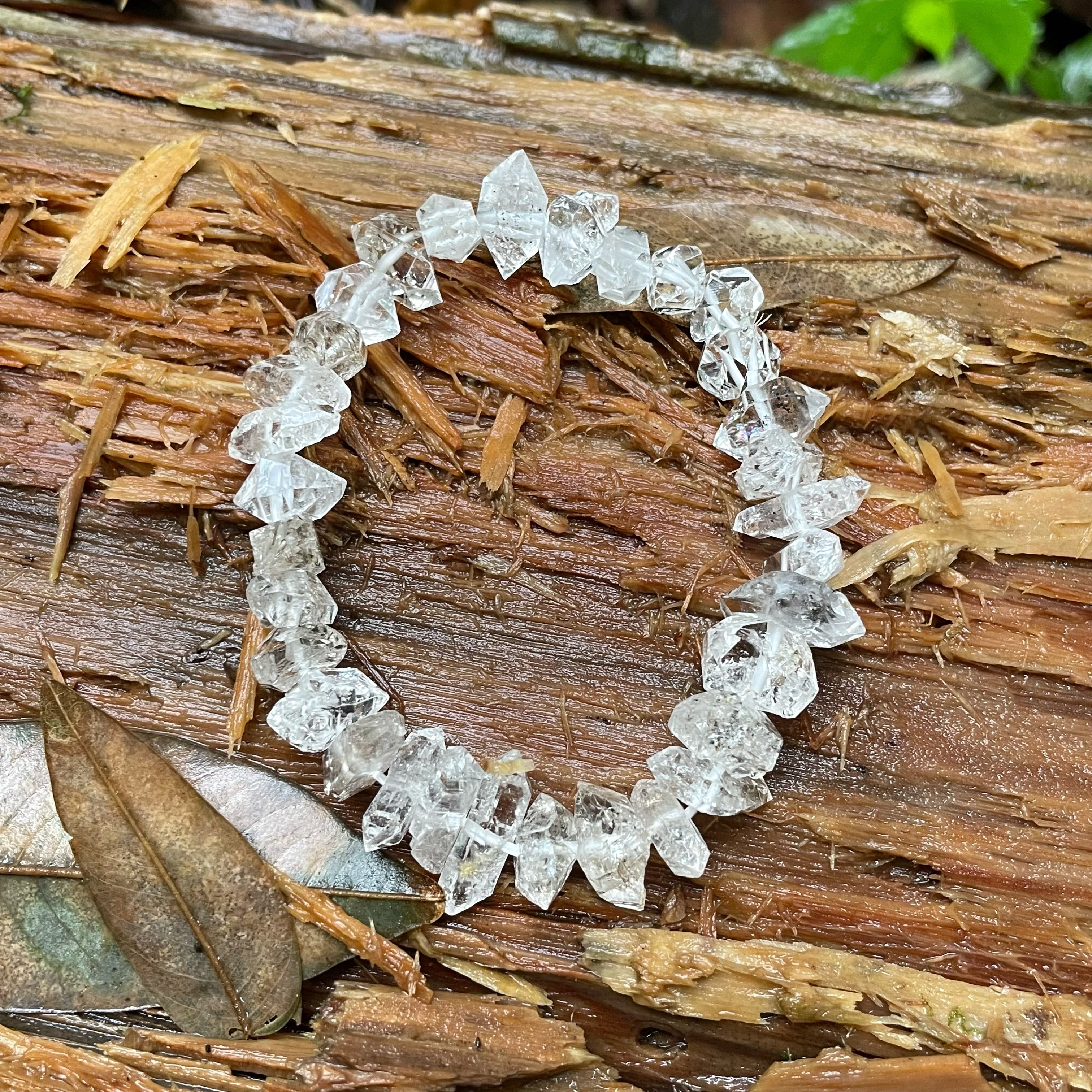 Energyshine Natural White Phantom Double-Terminated Quartz Bracelet