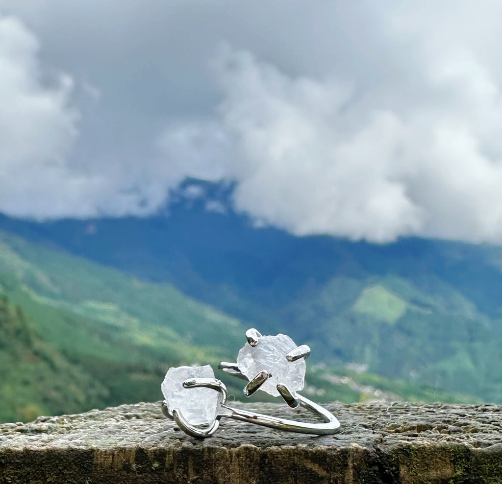 EnergyShine Natural Crystal Adjustable Wrap Ring