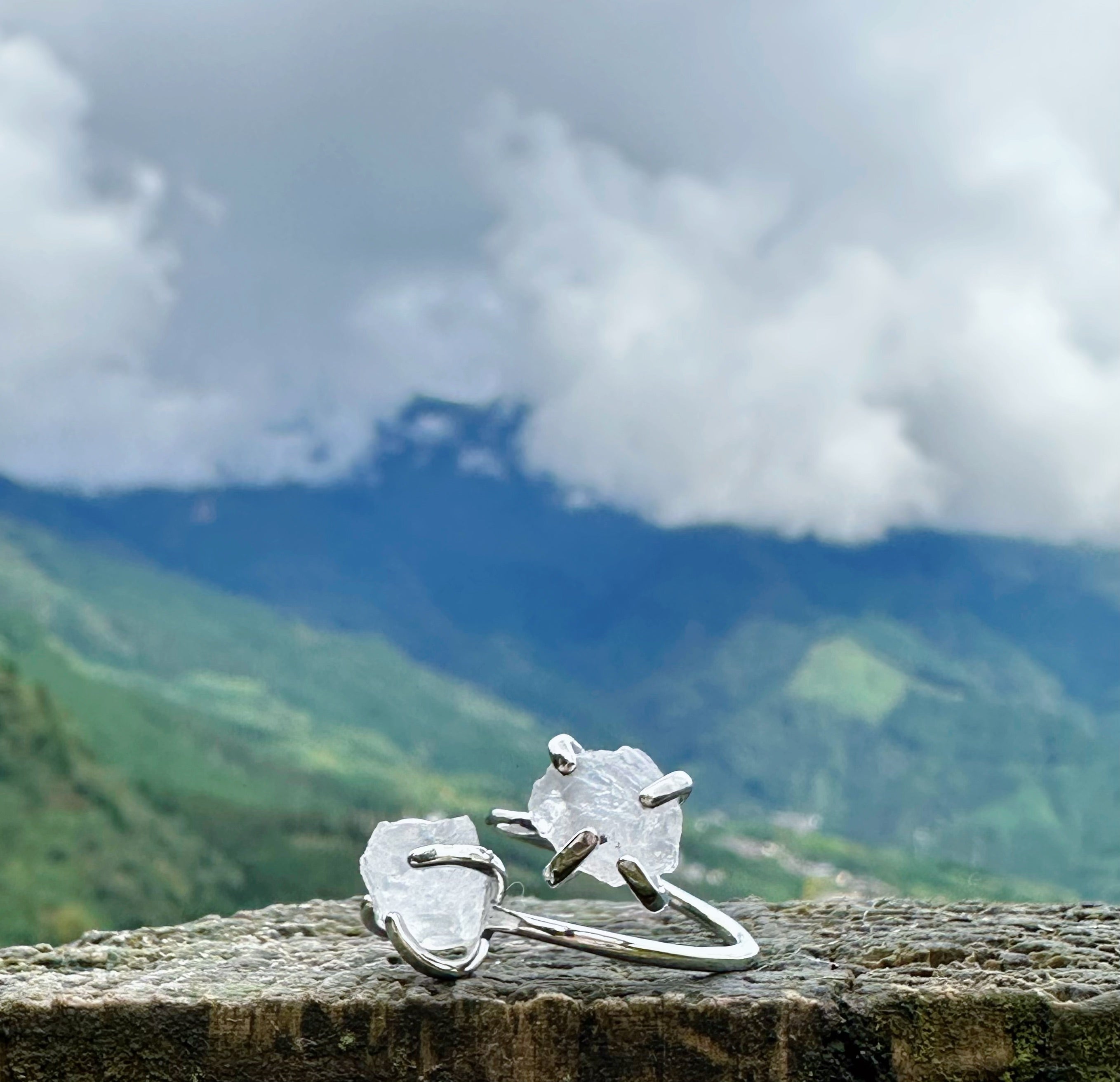 EnergyShine Natural Crystal Adjustable Wrap Ring