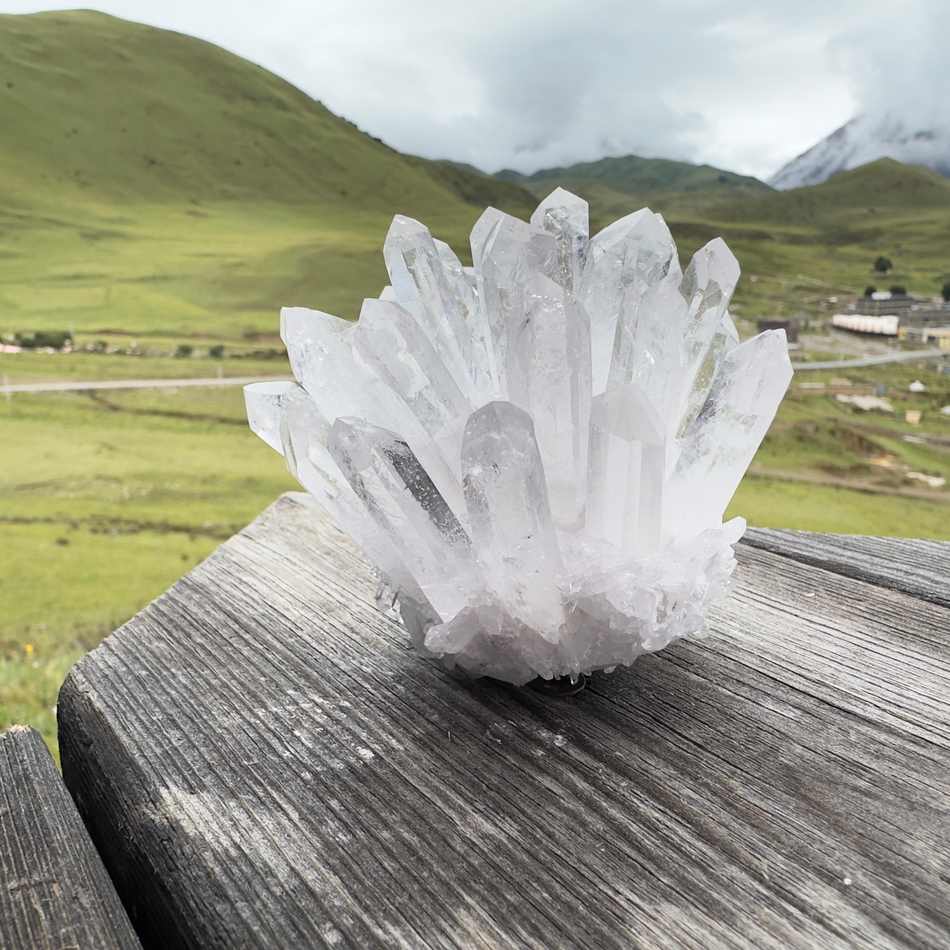 EnergyShine Natural White Quartz Cluster - Raw Crystal Specimen