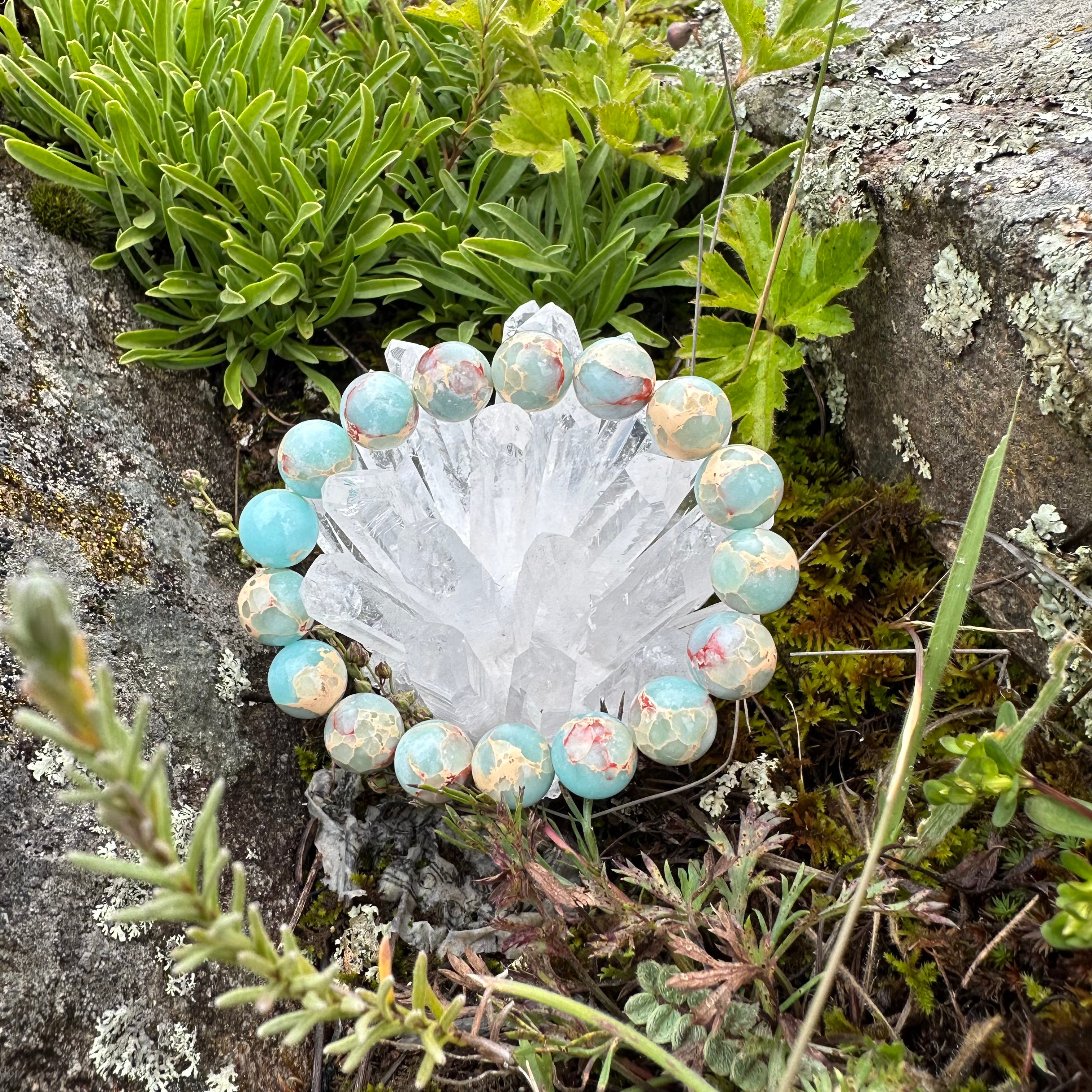 Energyshine Natural Shoushan Stone Beaded Bracelet