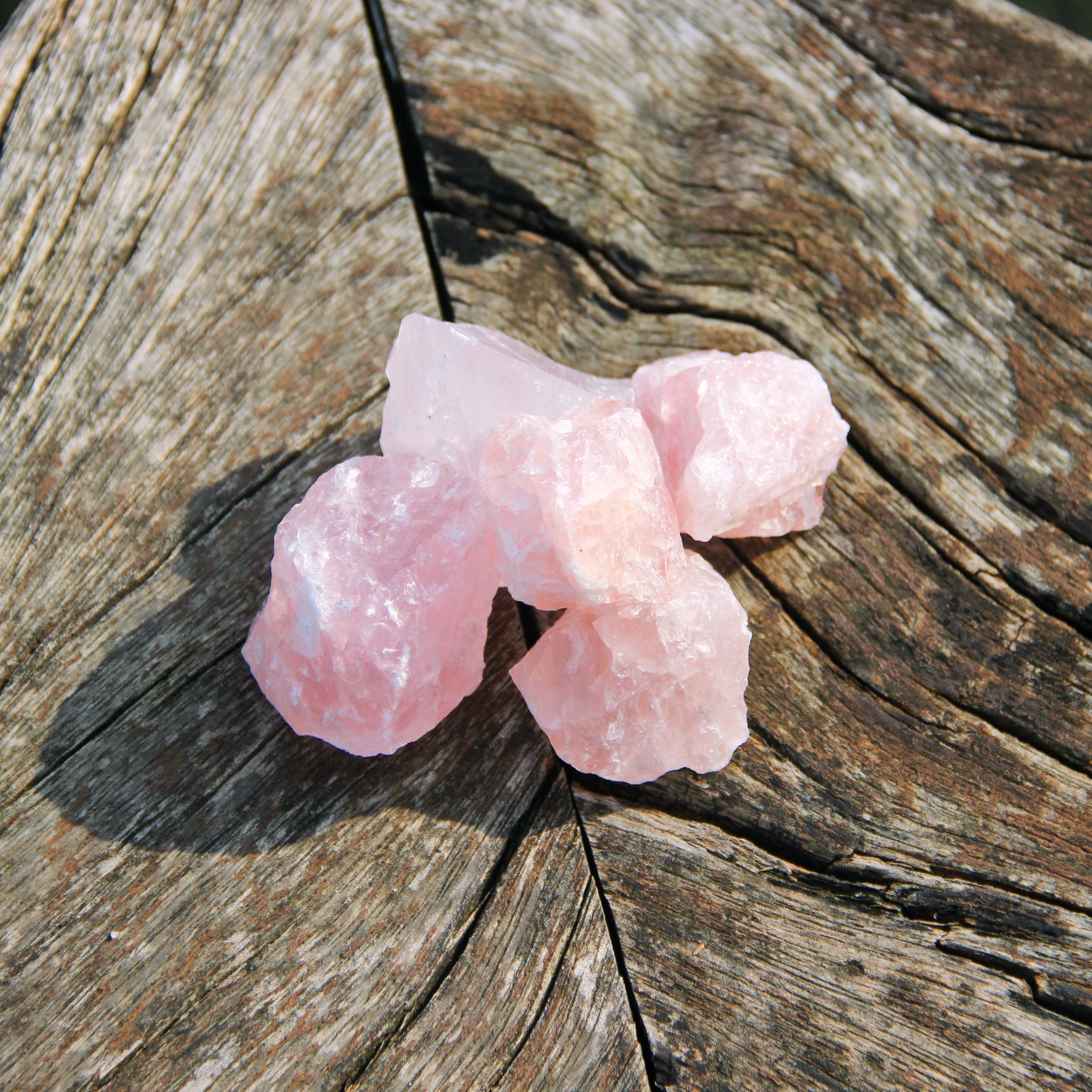 EnergyShine Natural Raw Rose Quartz Crystal