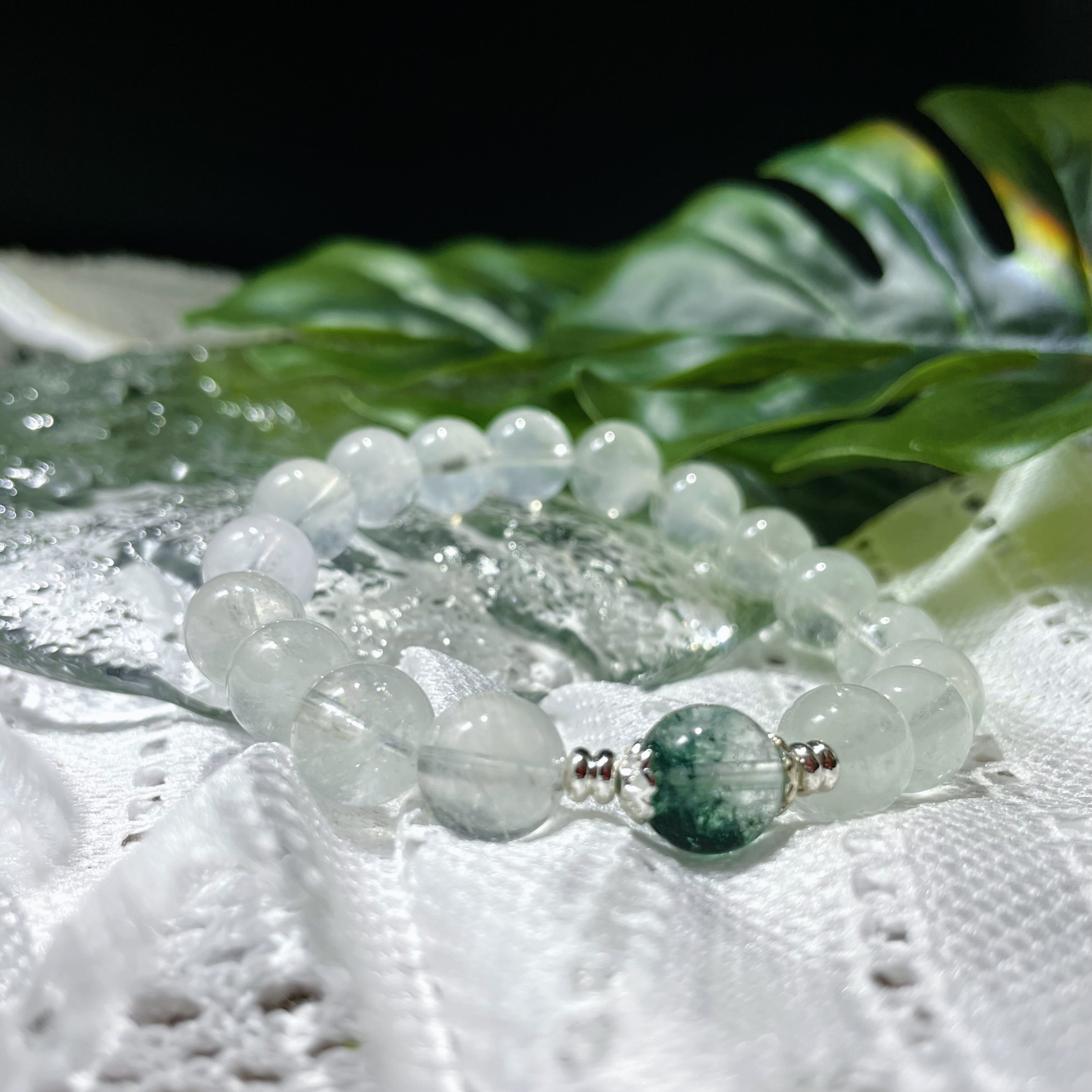EnergyShine Pure Natural Ice-Green Azeztulite Crystal Bracelet