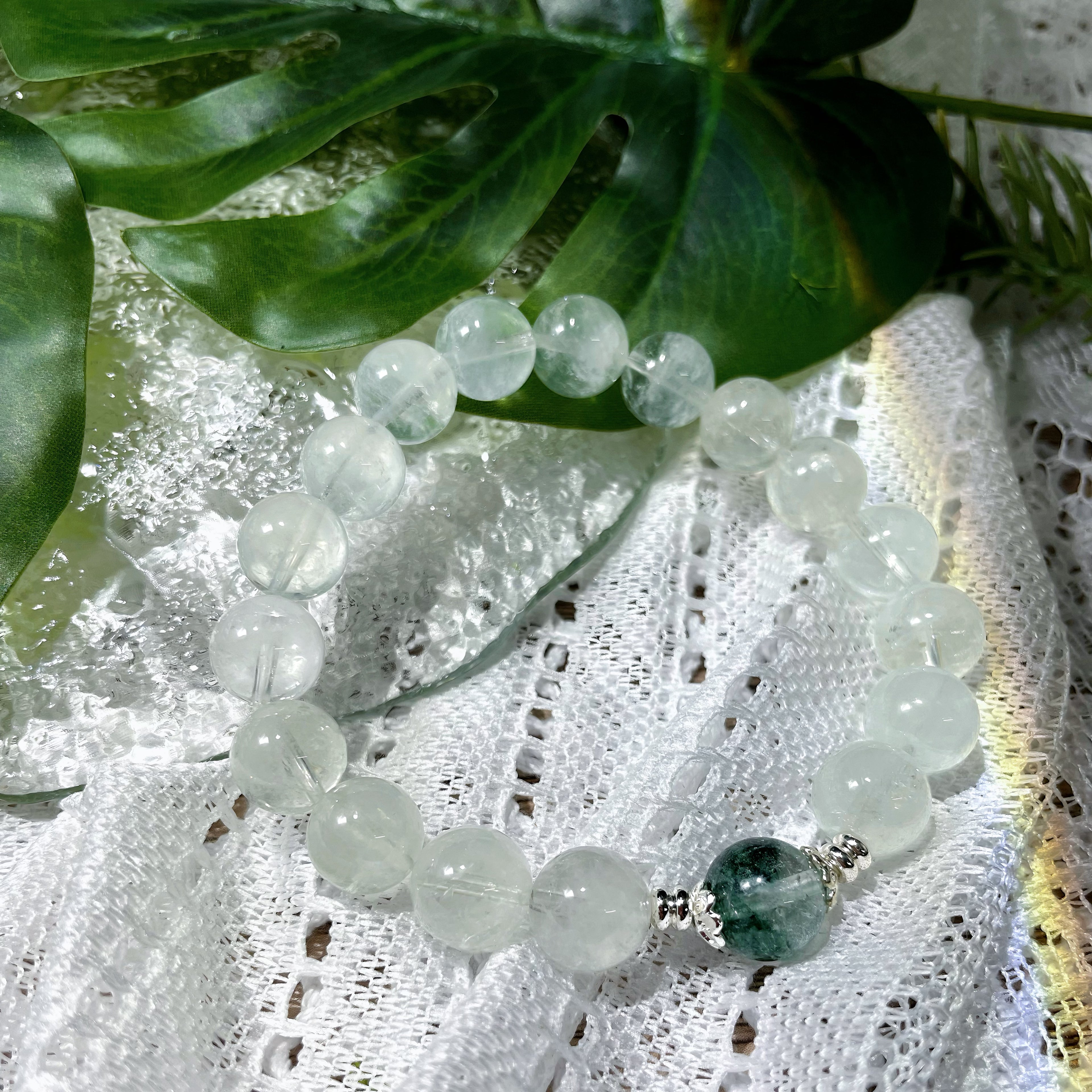 EnergyShine Pure Natural Ice-Green Azeztulite Crystal Bracelet