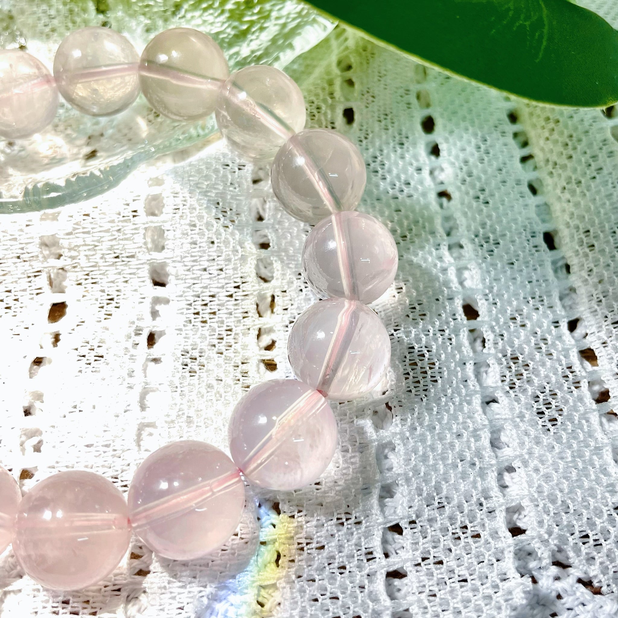 Energyshine Natural Pink Star Quartz Crystal Bracelet