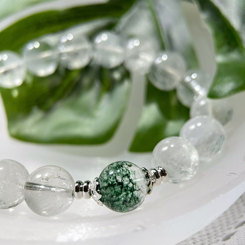 EnergyShine Pure Natural Ice-Green Azeztulite Crystal Bracelet