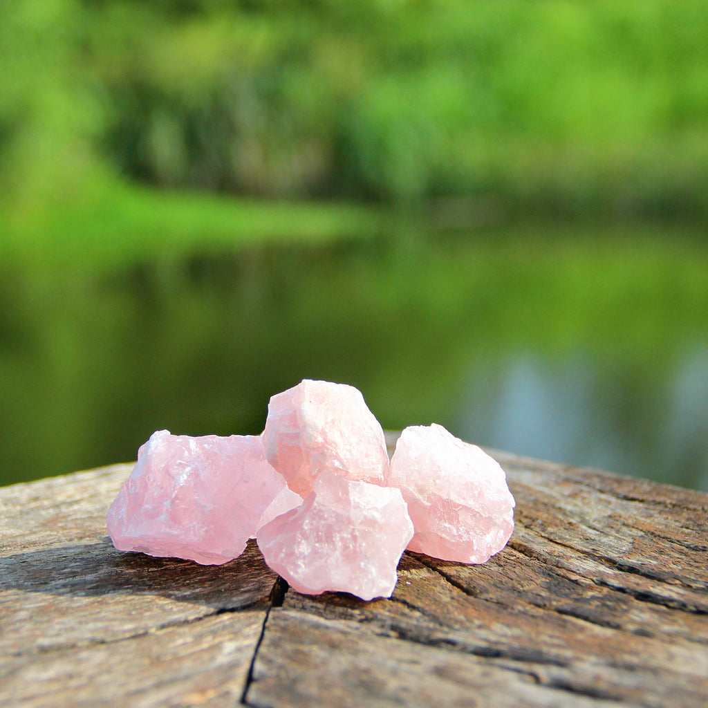 EnergyShine Natural Raw Rose Quartz Crystal