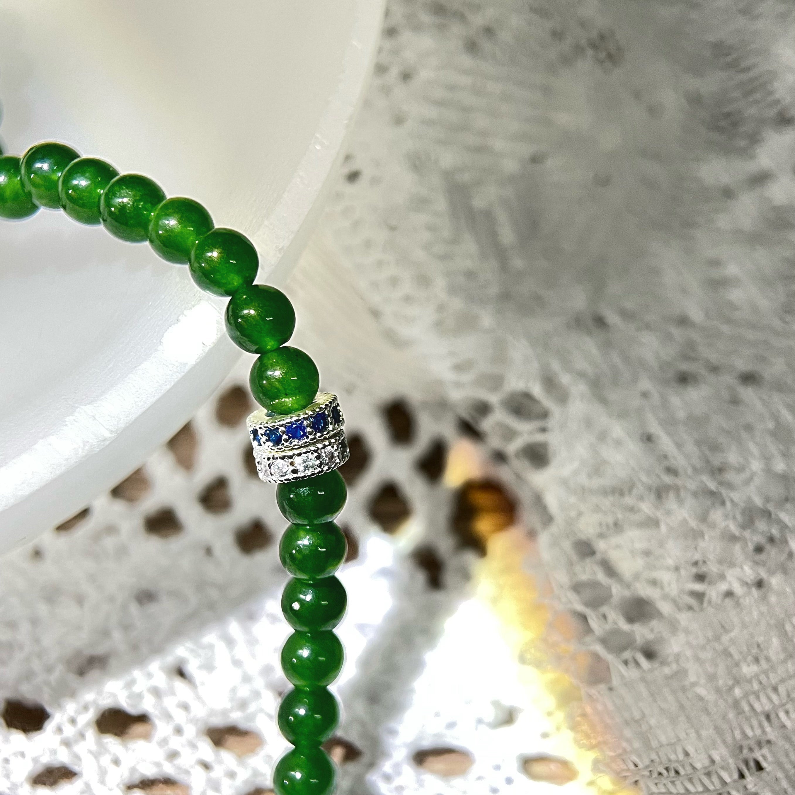 Energyshine Natural Guatemalan Ice-Type Jadeite Beaded Necklace/Bracelet