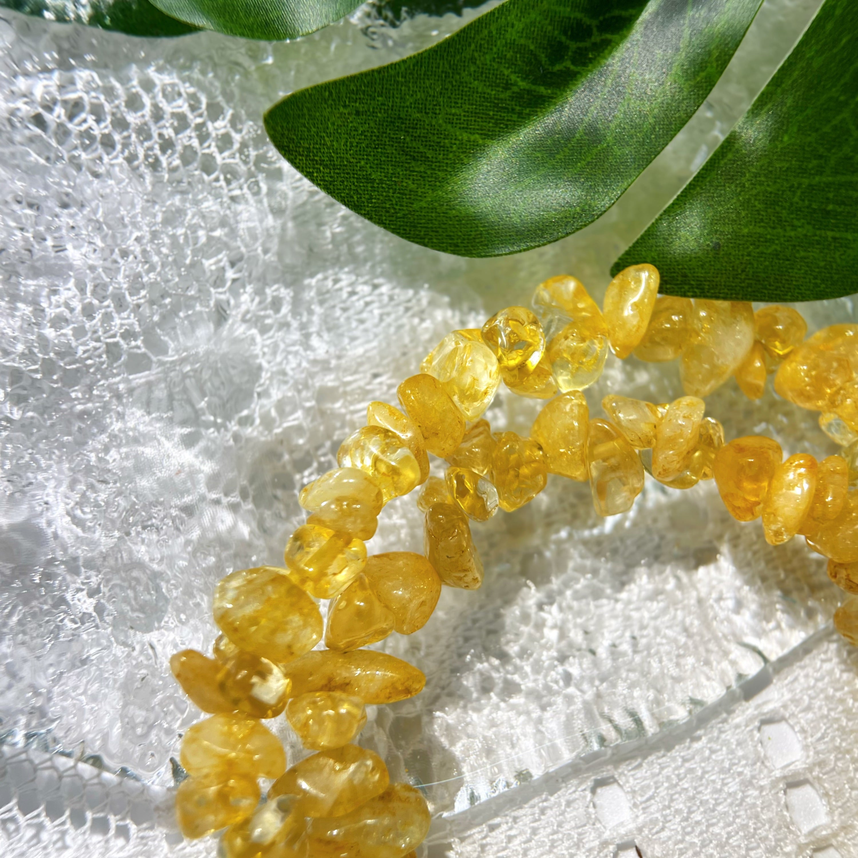 EnergyShine Natural Crystal Chip Multi-Wrap Bracelet