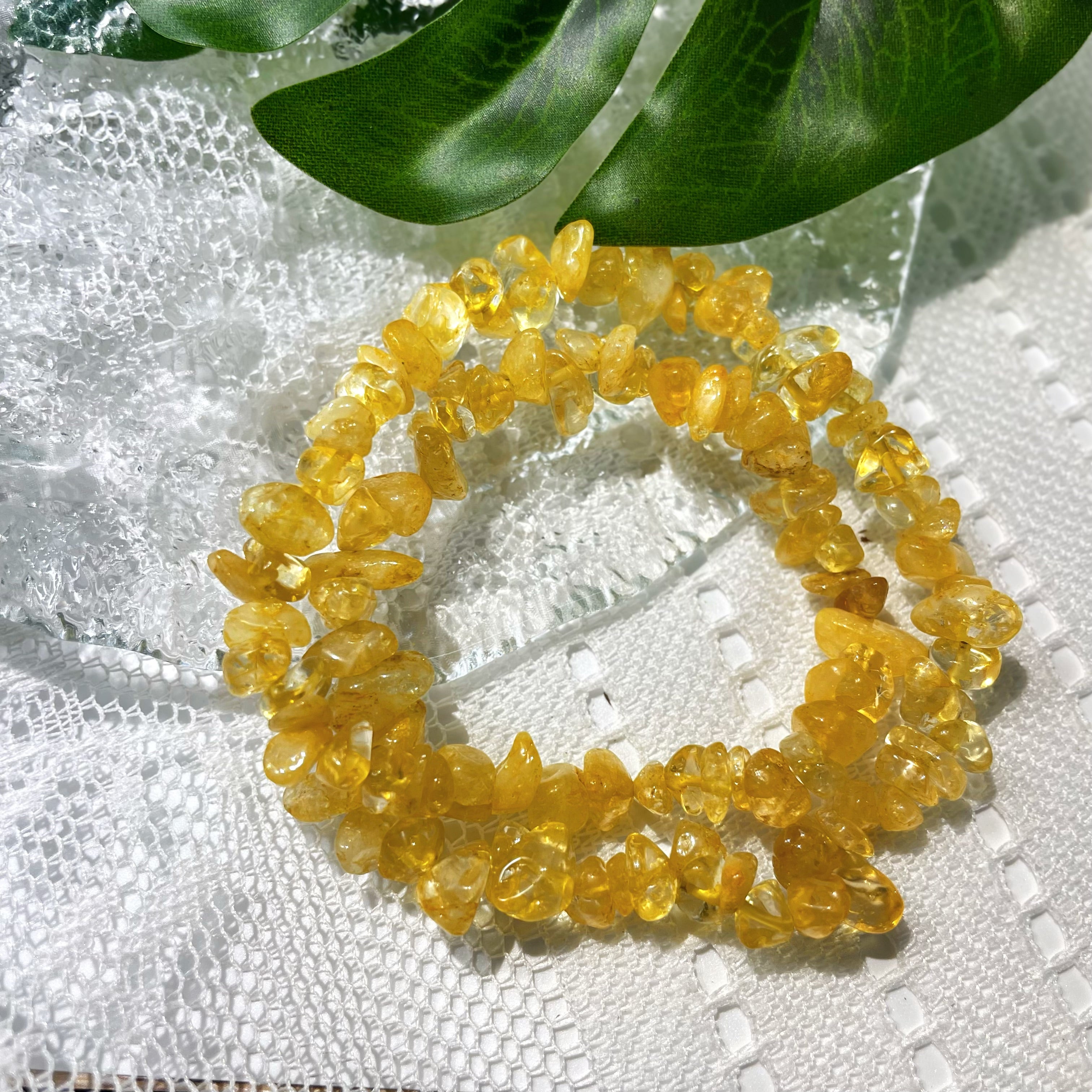 EnergyShine Natural Crystal Chip Multi-Wrap Bracelet