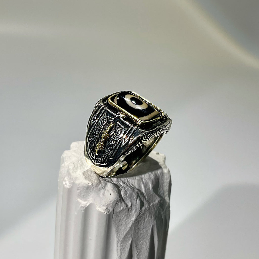 EnergyShine Tibetan Dzi Sliding Ring (Adjustable Size) - EnergyShine