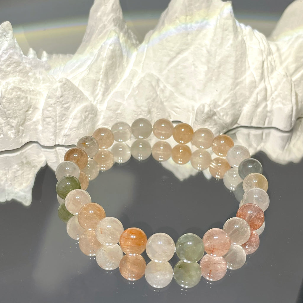 EnergyShine Delicate Pastel Rabbit Hair Quartz Bracelet - EnergyShine