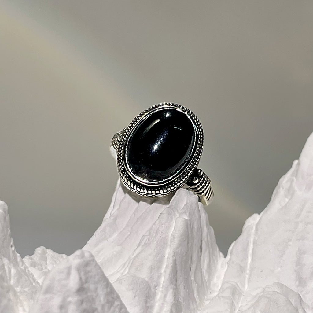 EnergyShine Natural Black Onyx Ring - EnergyShine