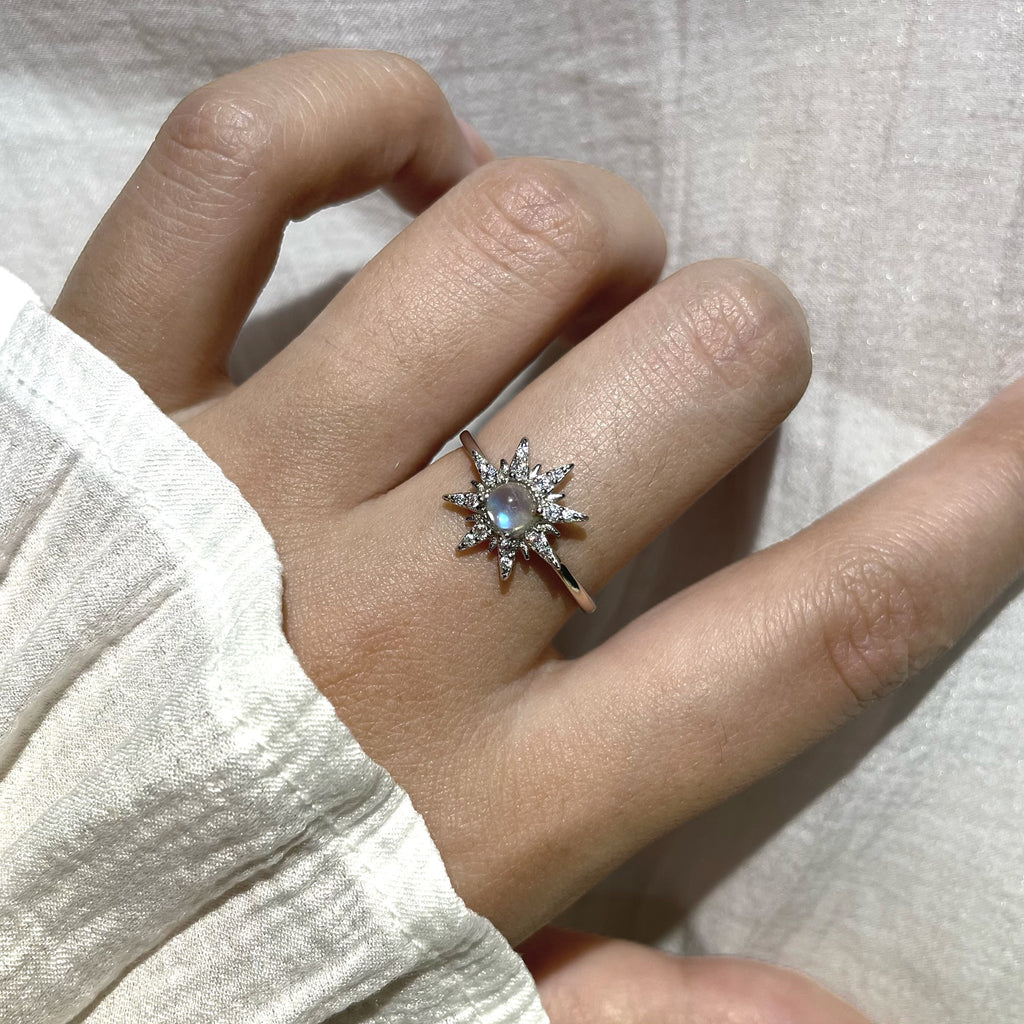 EnergyShine Natural Blue Moonstone Ring - EnergyShine