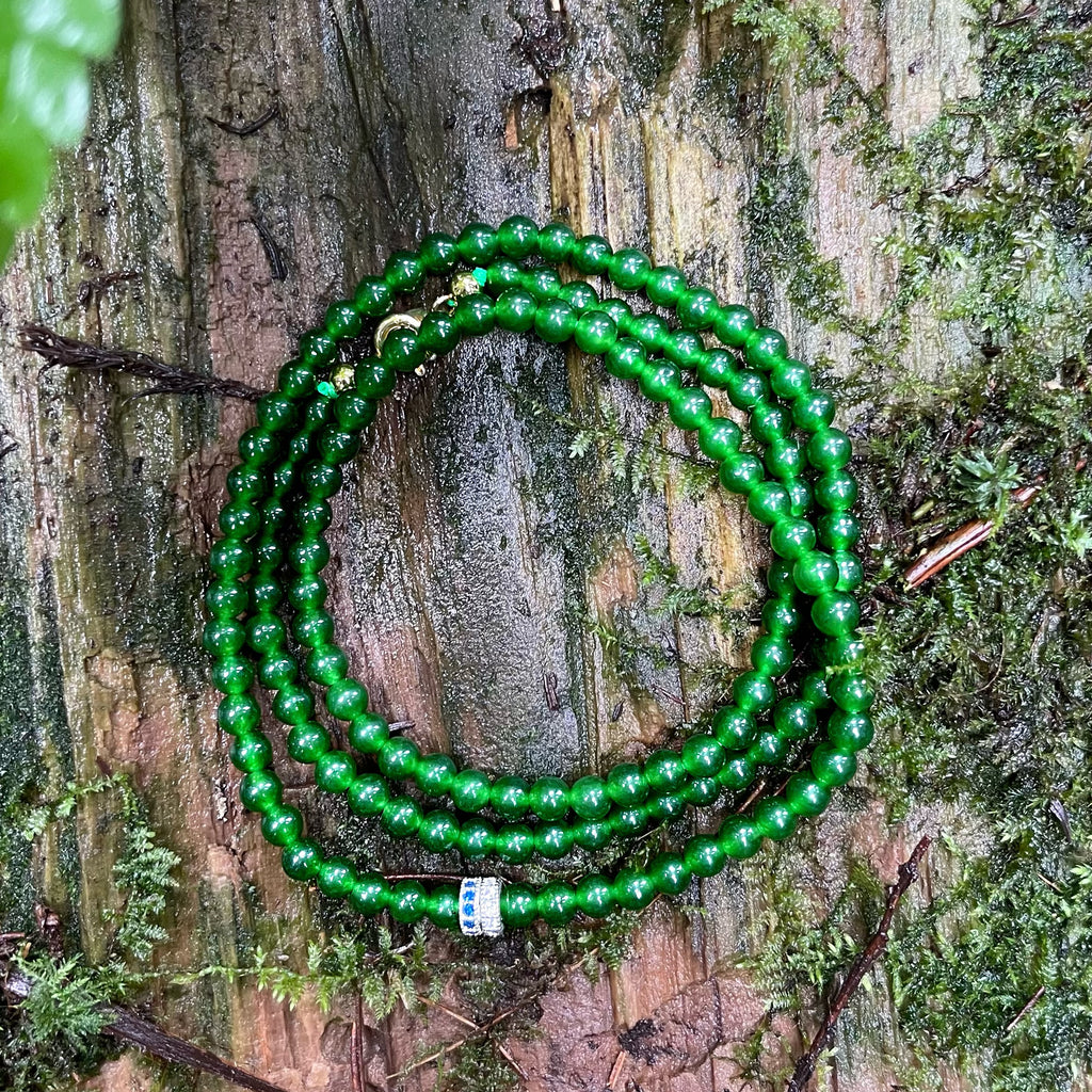 Energyshine Natural Guatemalan Ice-Type Jadeite Beaded Necklace/Bracelet