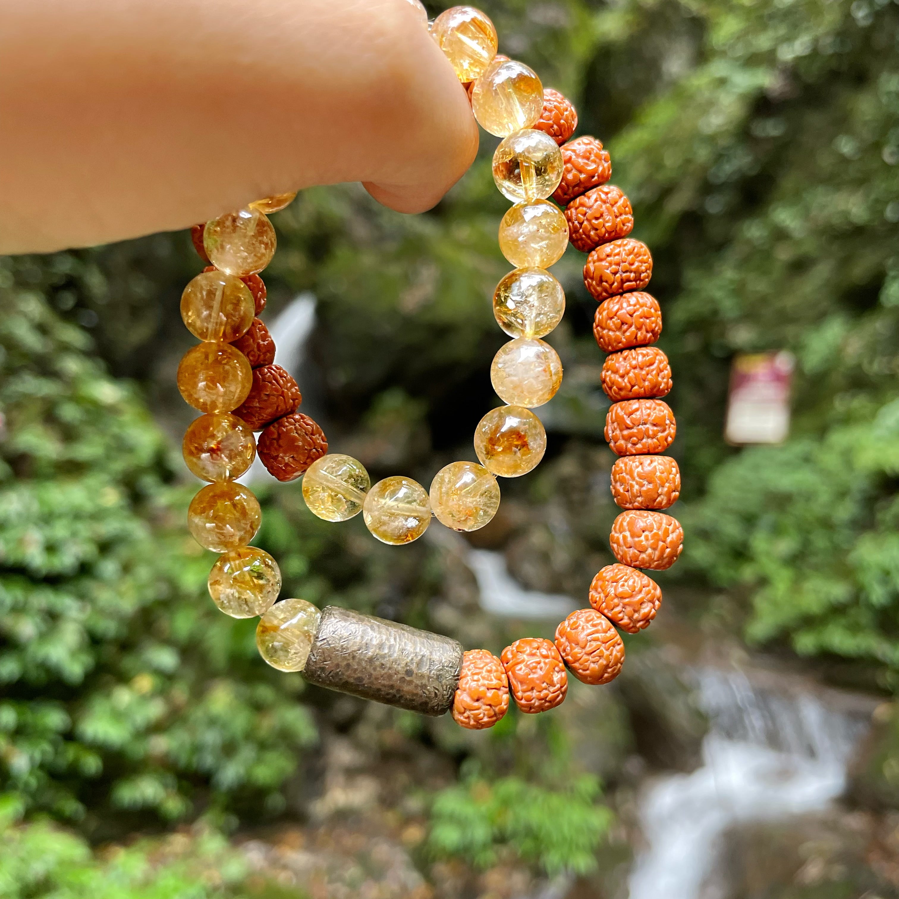 EnergyShine Citrine & Rudraksha Mala Bracelet